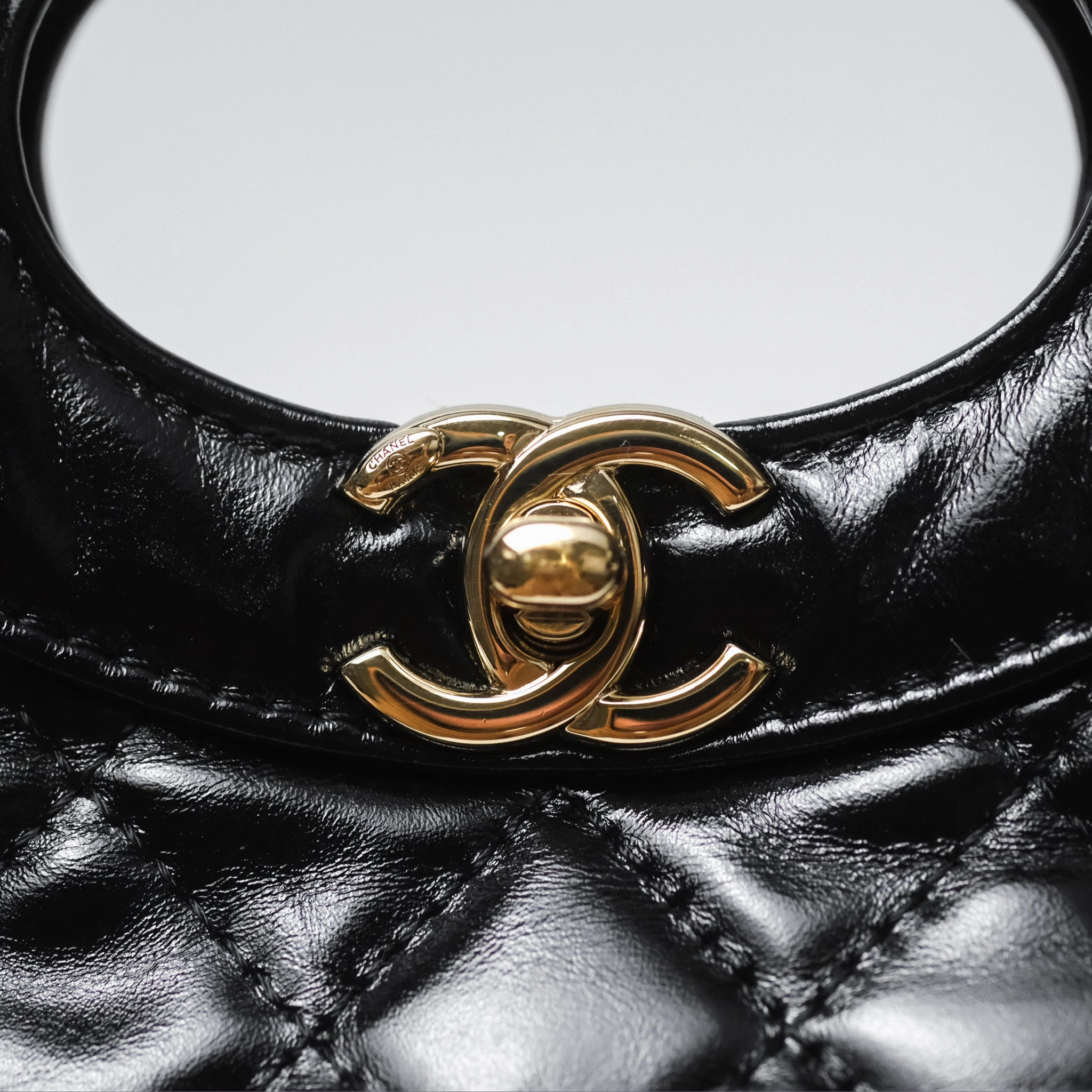 Chanel 31 Mini Black Shiny Lambskin Gold Hardware