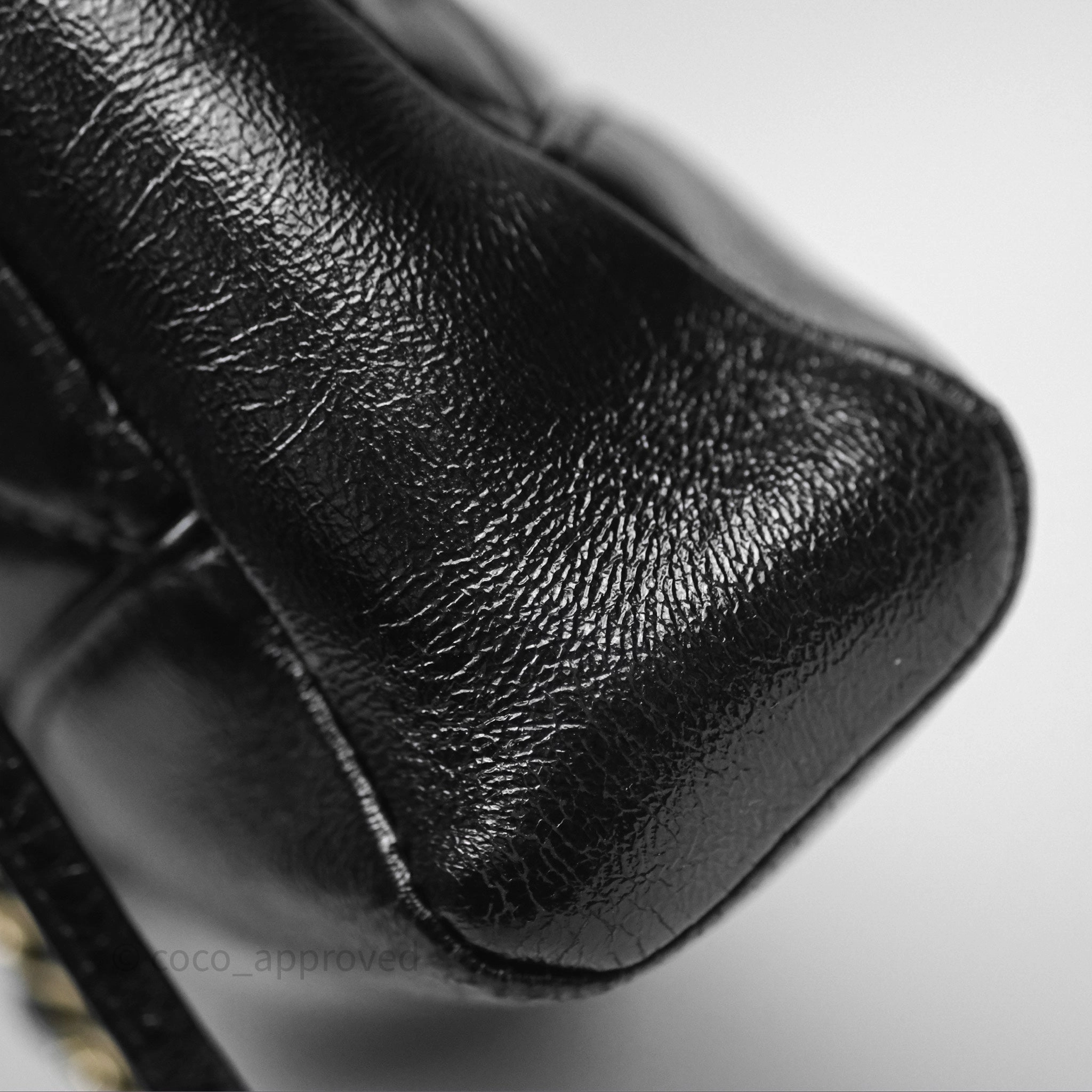 Chanel 31 Mini Black Shiny Lambskin Gold Hardware