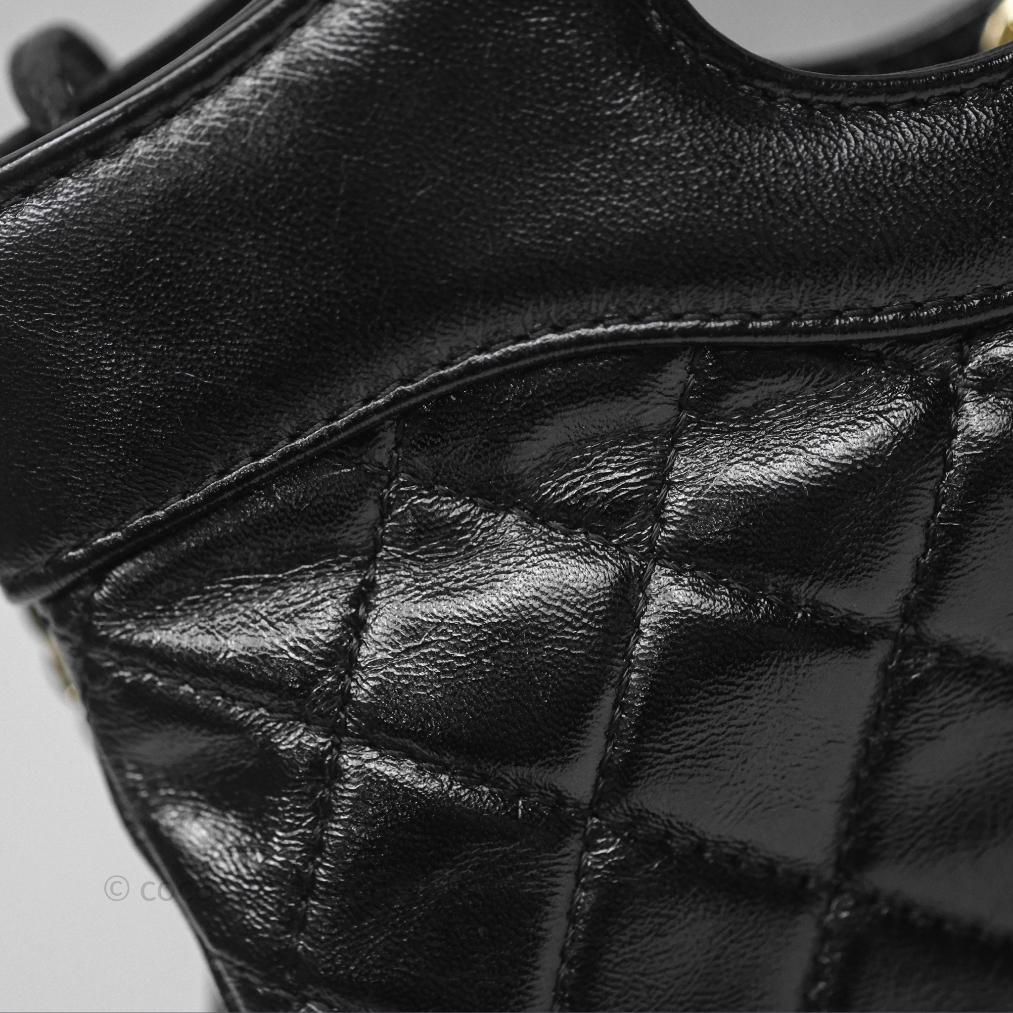 Chanel 31 Mini Black Shiny Lambskin Gold Hardware