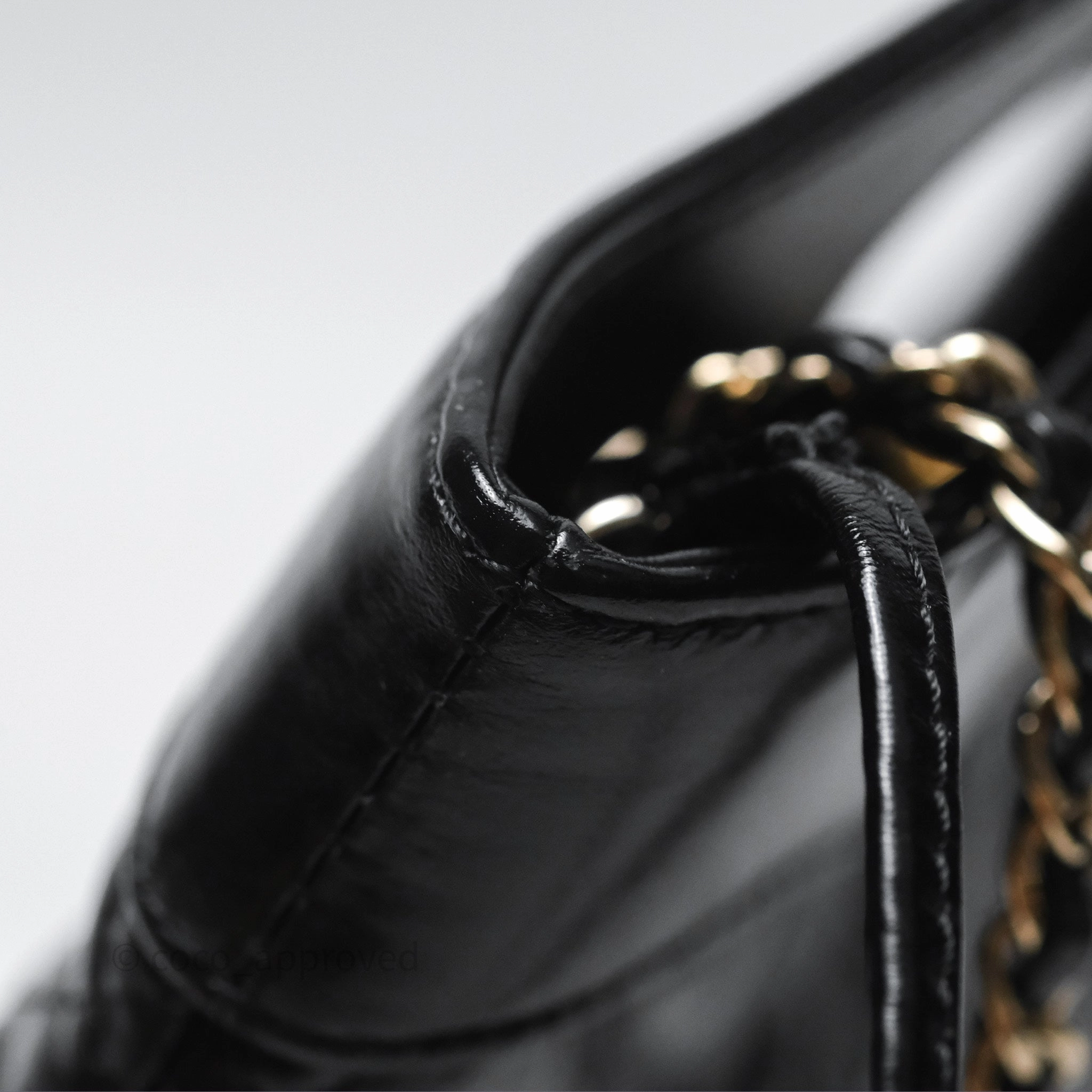 Chanel 31 Mini Black Shiny Lambskin Gold Hardware