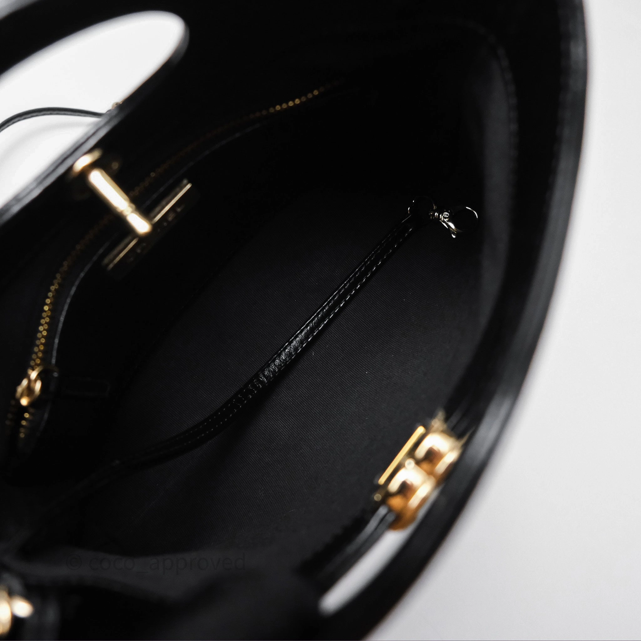 Chanel 31 Mini Black Shiny Lambskin Gold Hardware