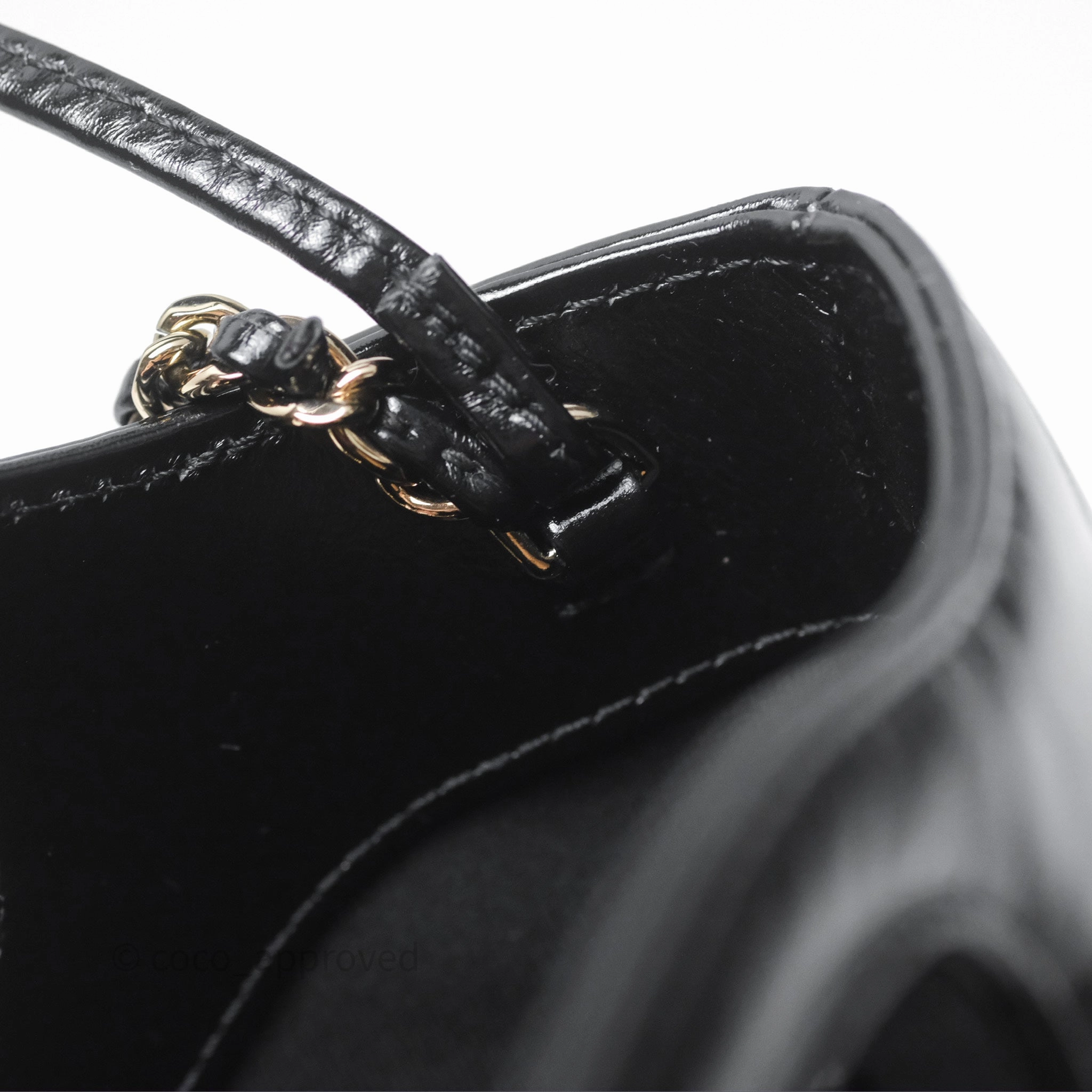 Chanel 31 Mini Black Shiny Lambskin Gold Hardware