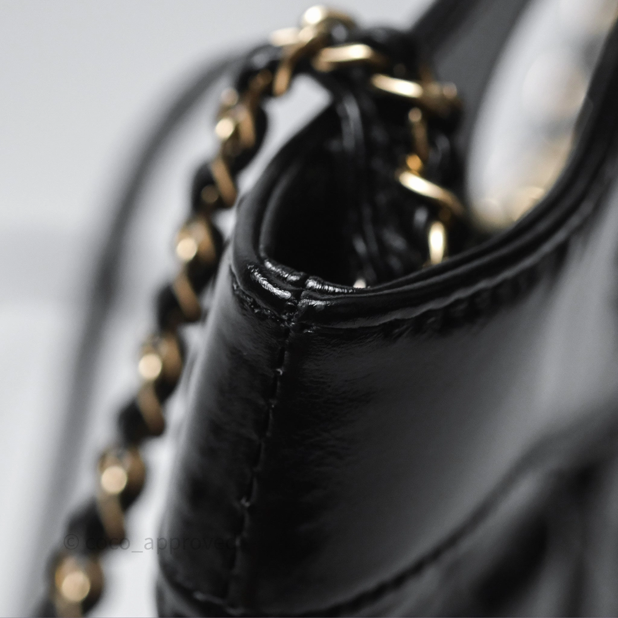 Chanel 31 Mini Black Shiny Lambskin Gold Hardware