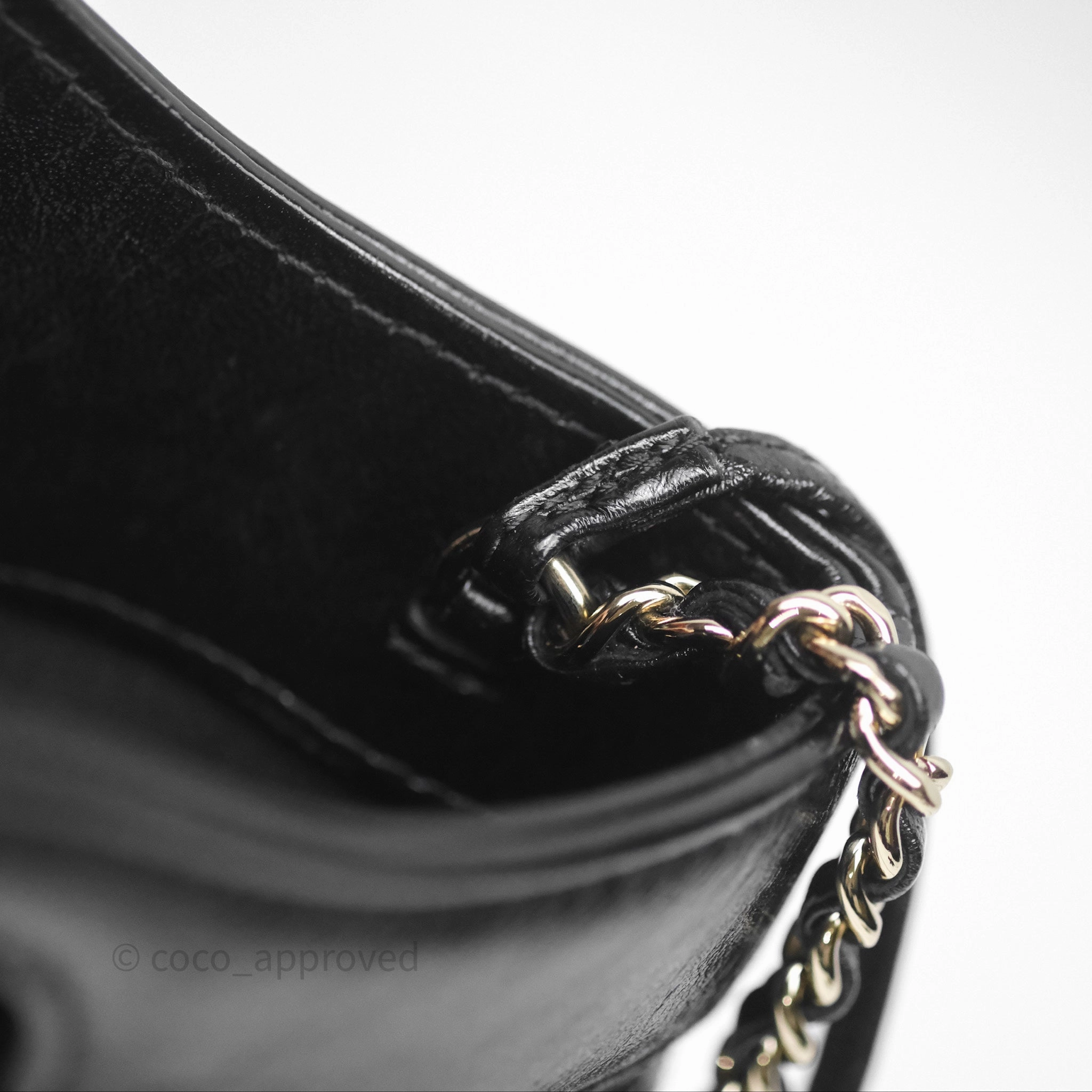 Chanel 31 Mini Black Shiny Lambskin Gold Hardware