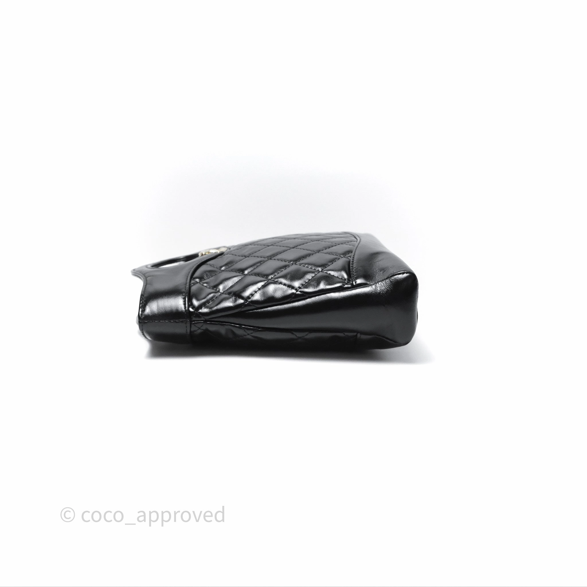 Chanel 31 Mini Black Shiny Lambskin Gold Hardware
