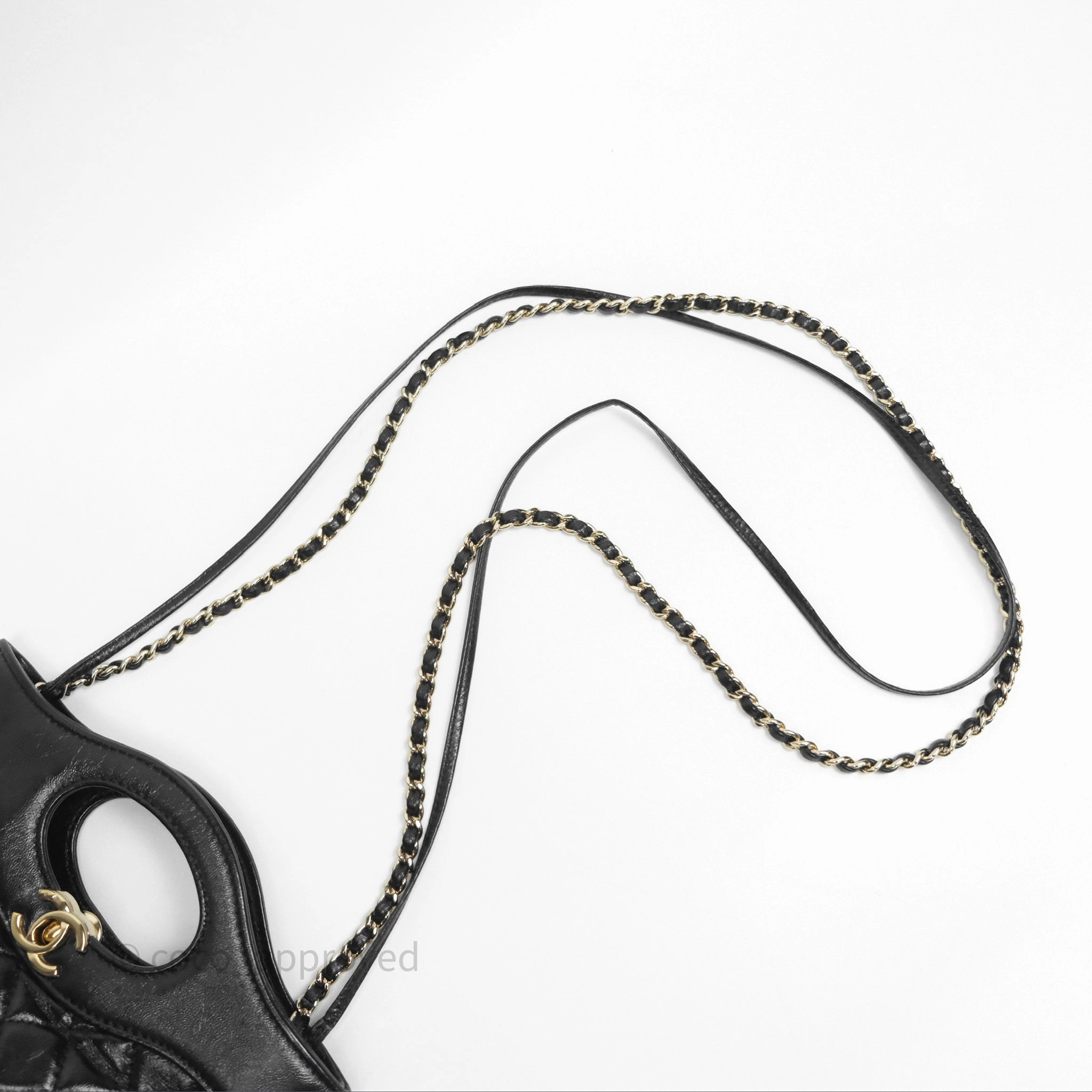 Chanel 31 Mini Black Shiny Lambskin Gold Hardware