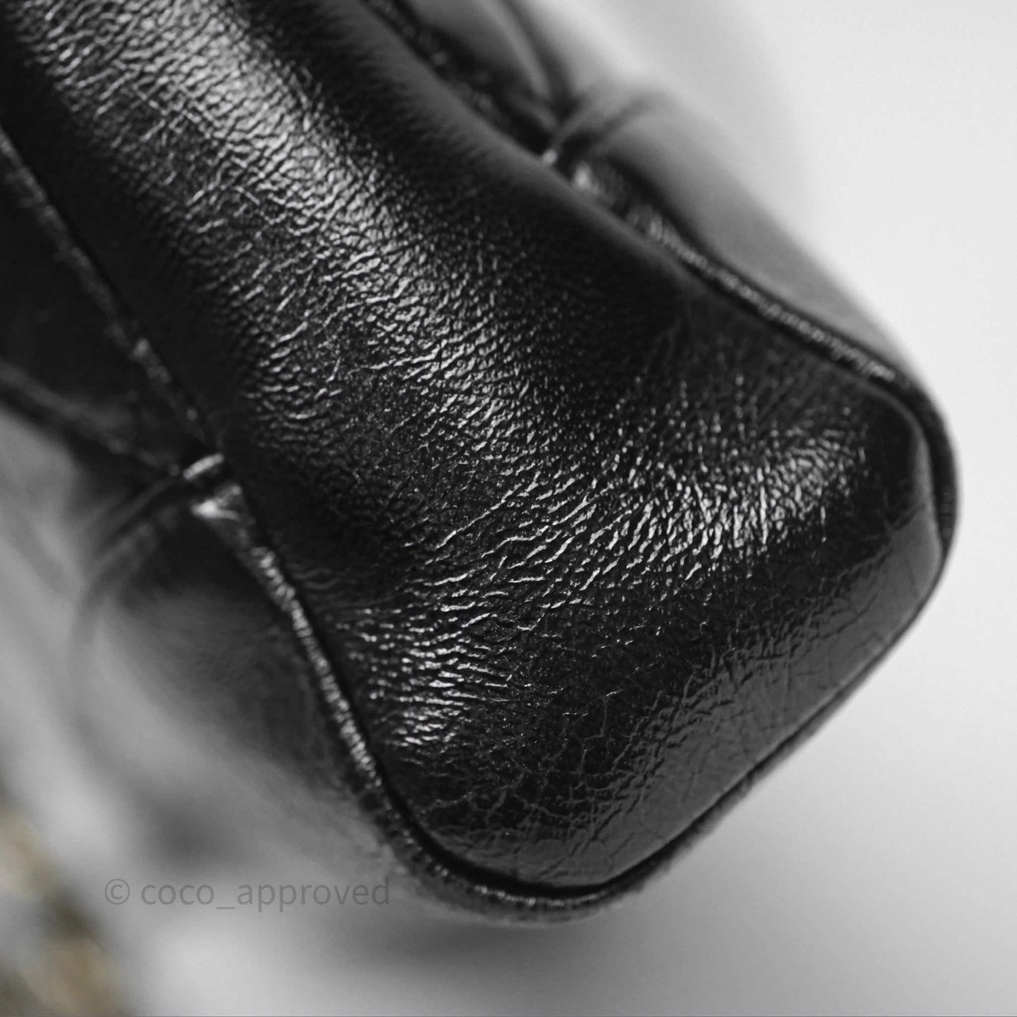 Chanel 31 Mini Black Shiny Lambskin Gold Hardware
