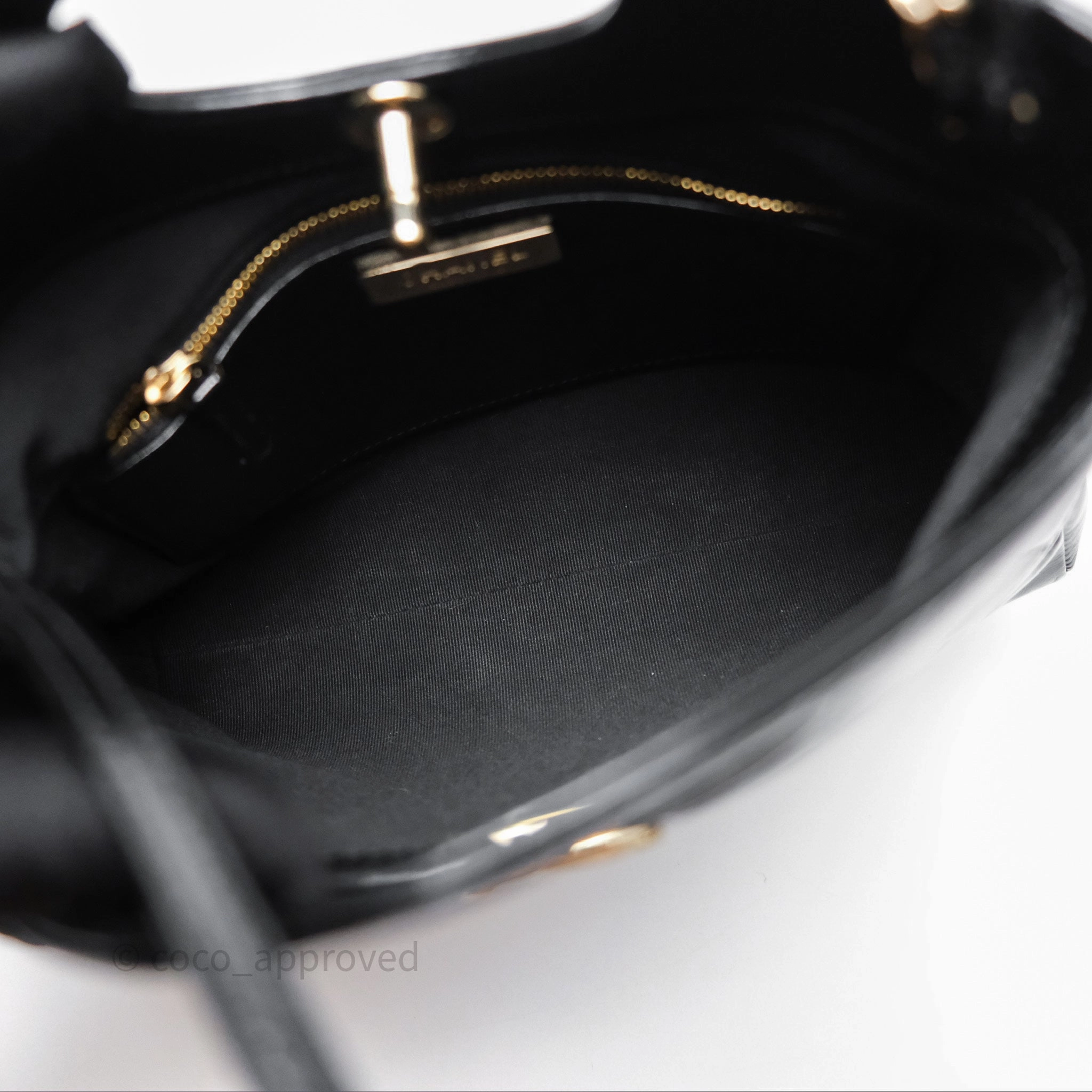 Chanel 31 Mini Black Shiny Lambskin Gold Hardware