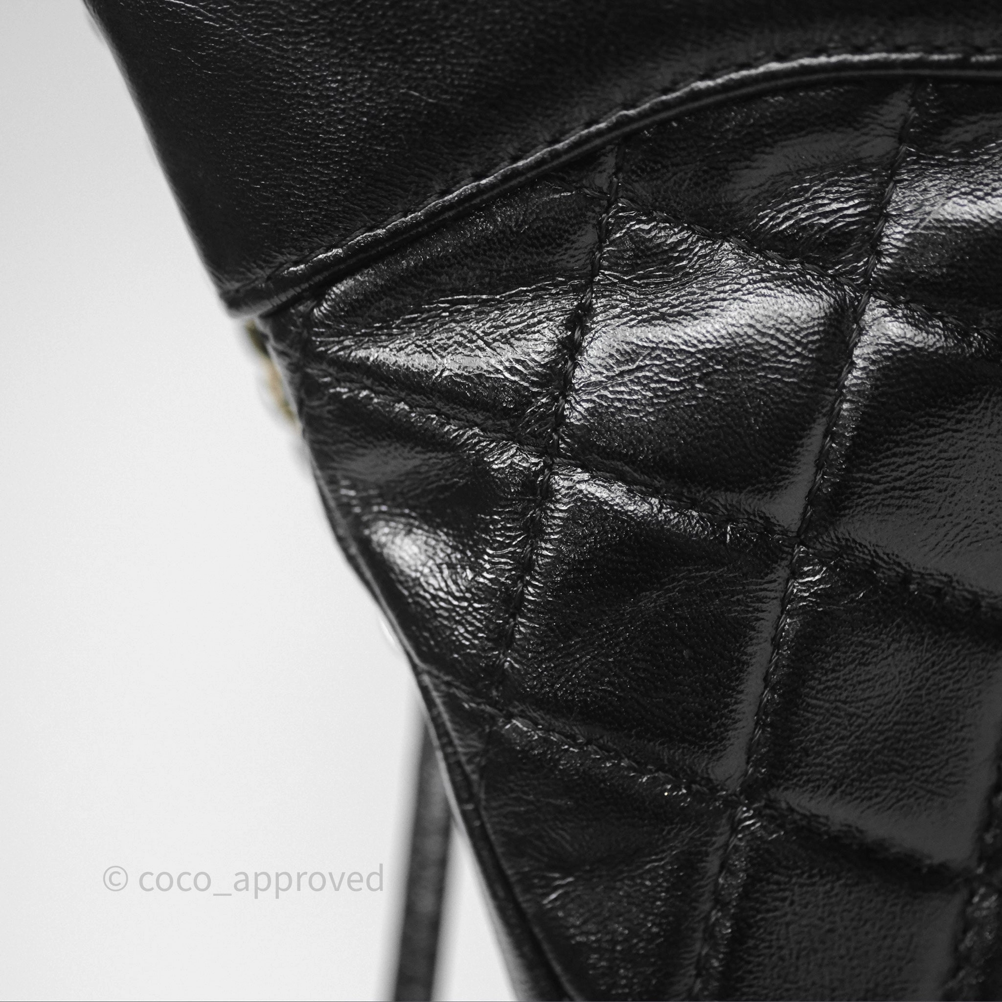 Chanel 31 Mini Black Shiny Lambskin Gold Hardware