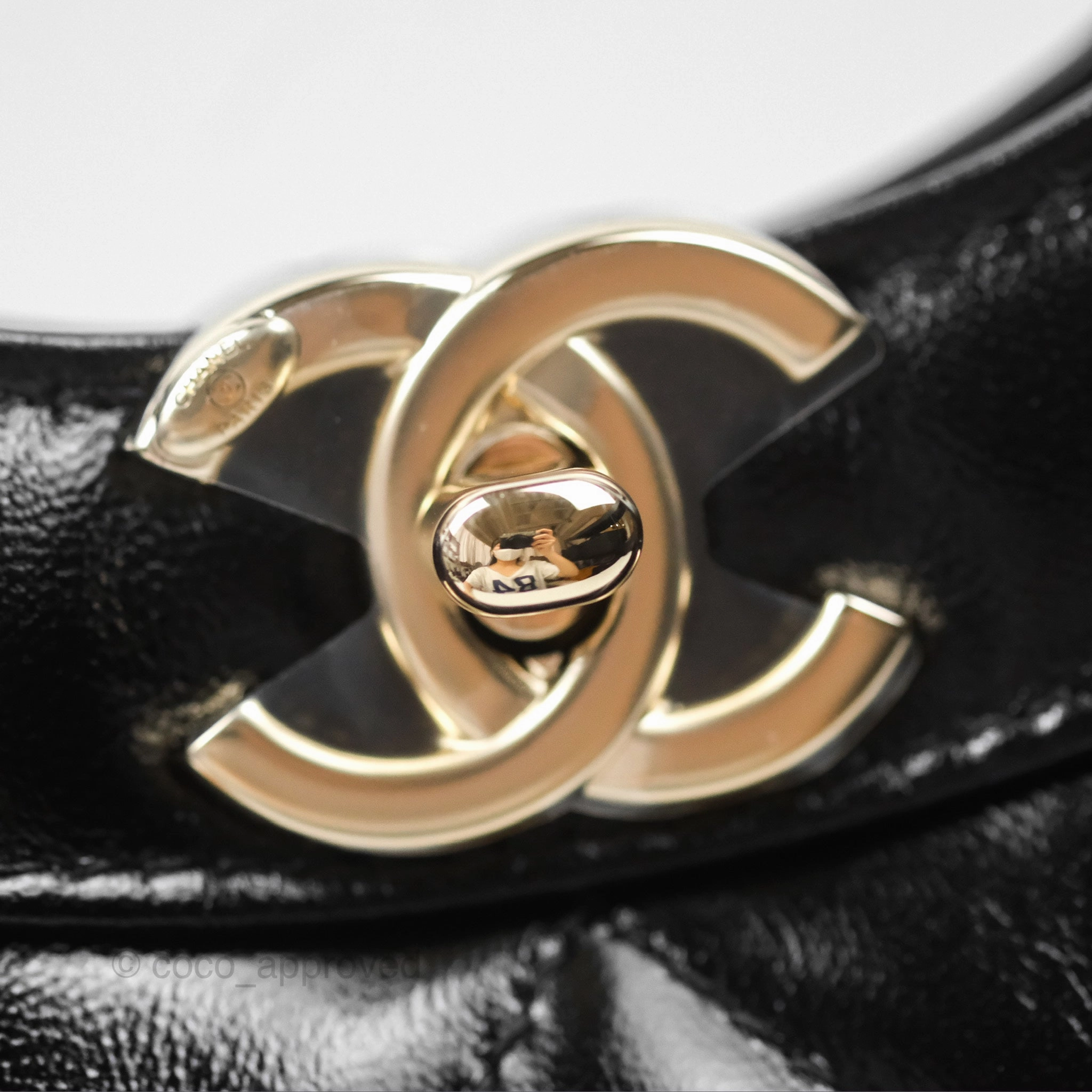 Chanel 31 Small Black Shiny Lambskin Gold Hardware 24S