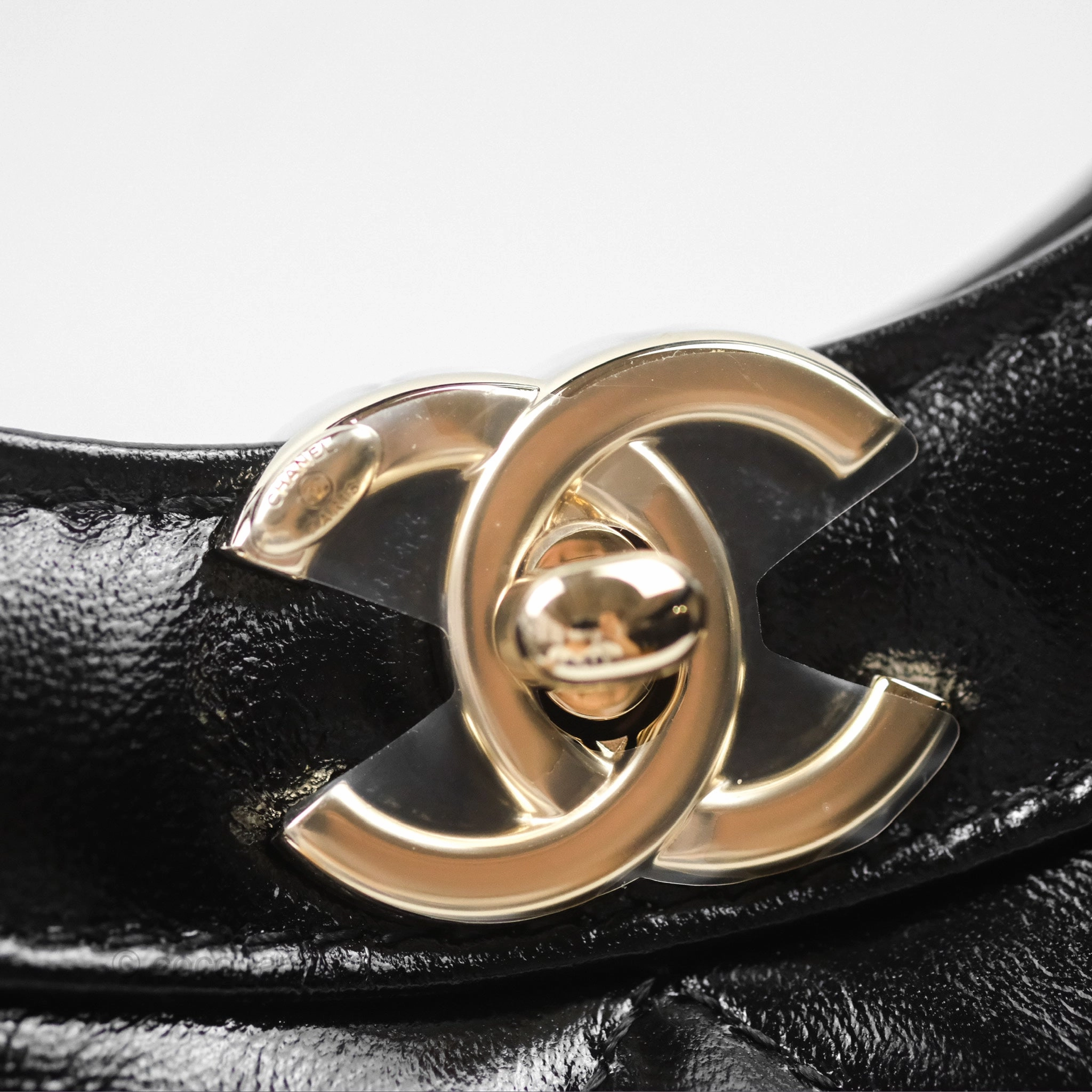 Chanel 31 Small Black Shiny Lambskin Gold Hardware 24S