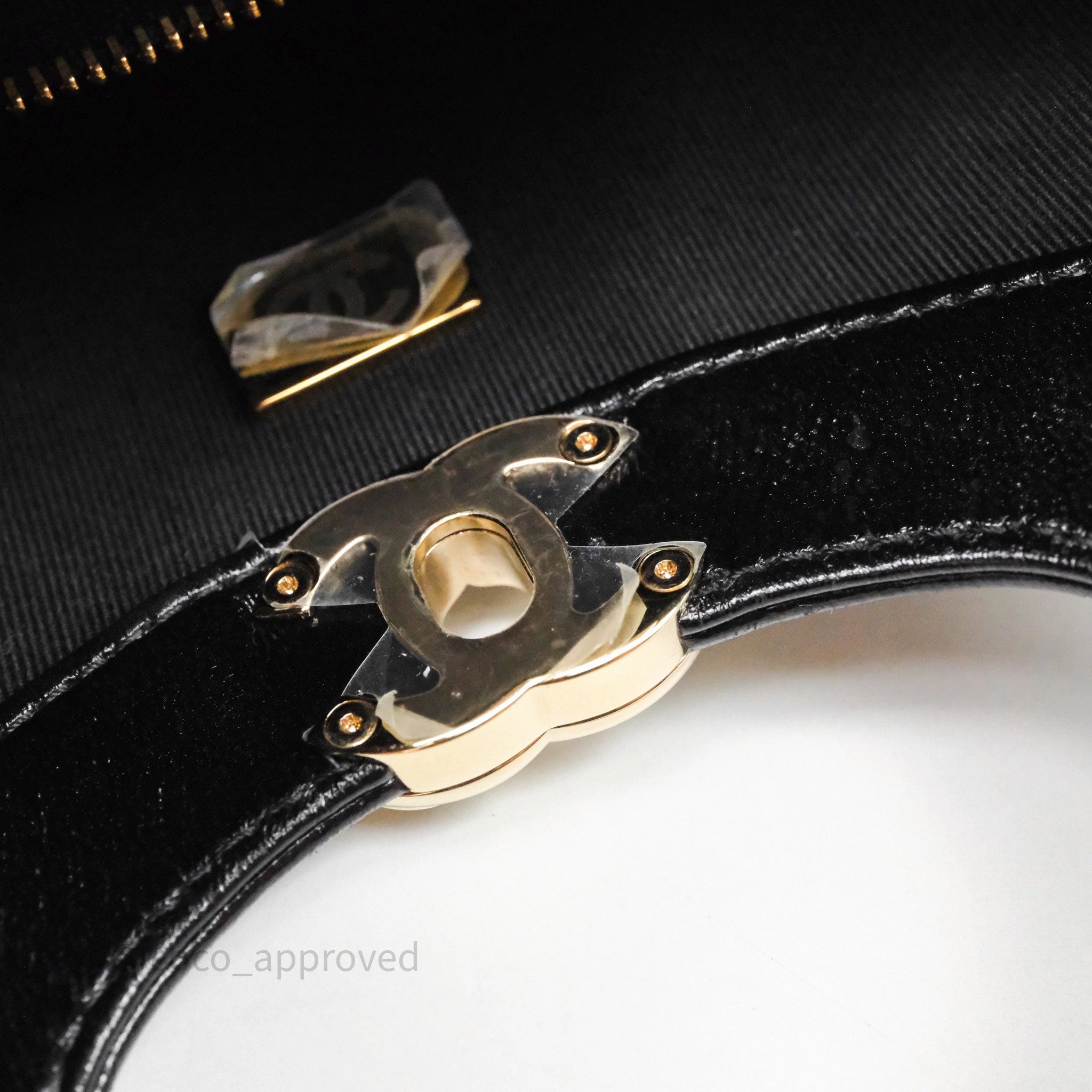 Chanel 31 Small Shopping Bag Shiny Lambskin Black Gold Hardware