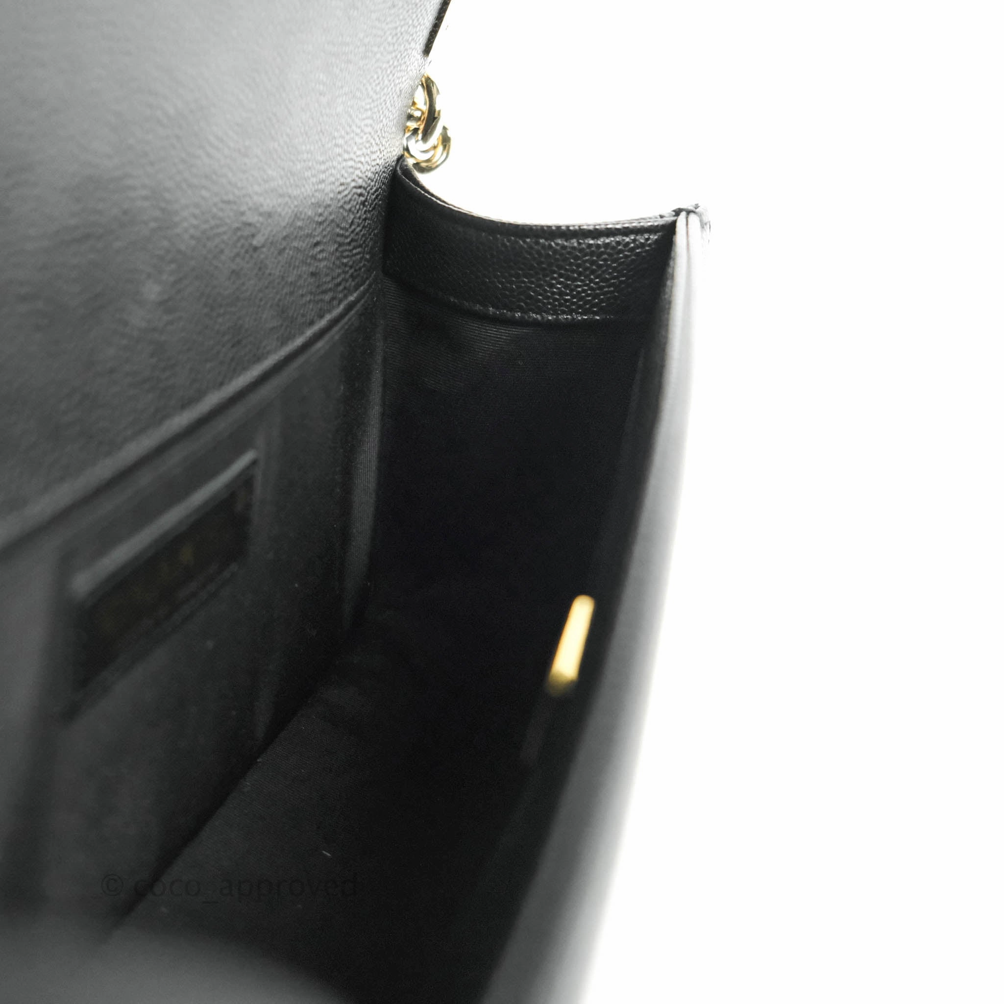 Chanel Boy Chevron Medium Black Caviar Gold Hardware