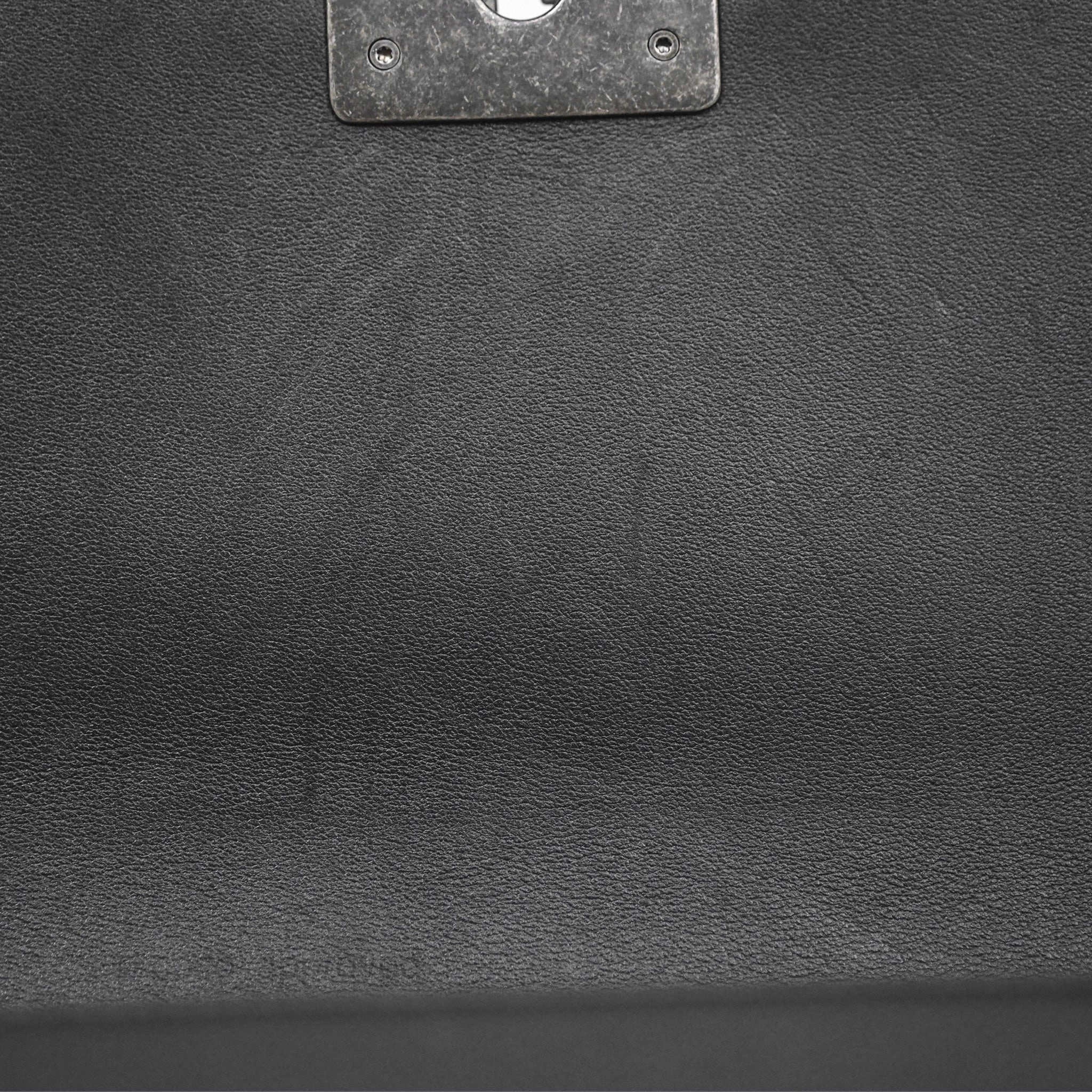 Chanel Boy Quilted Medium Black Calfskin Ruthenium Hardware