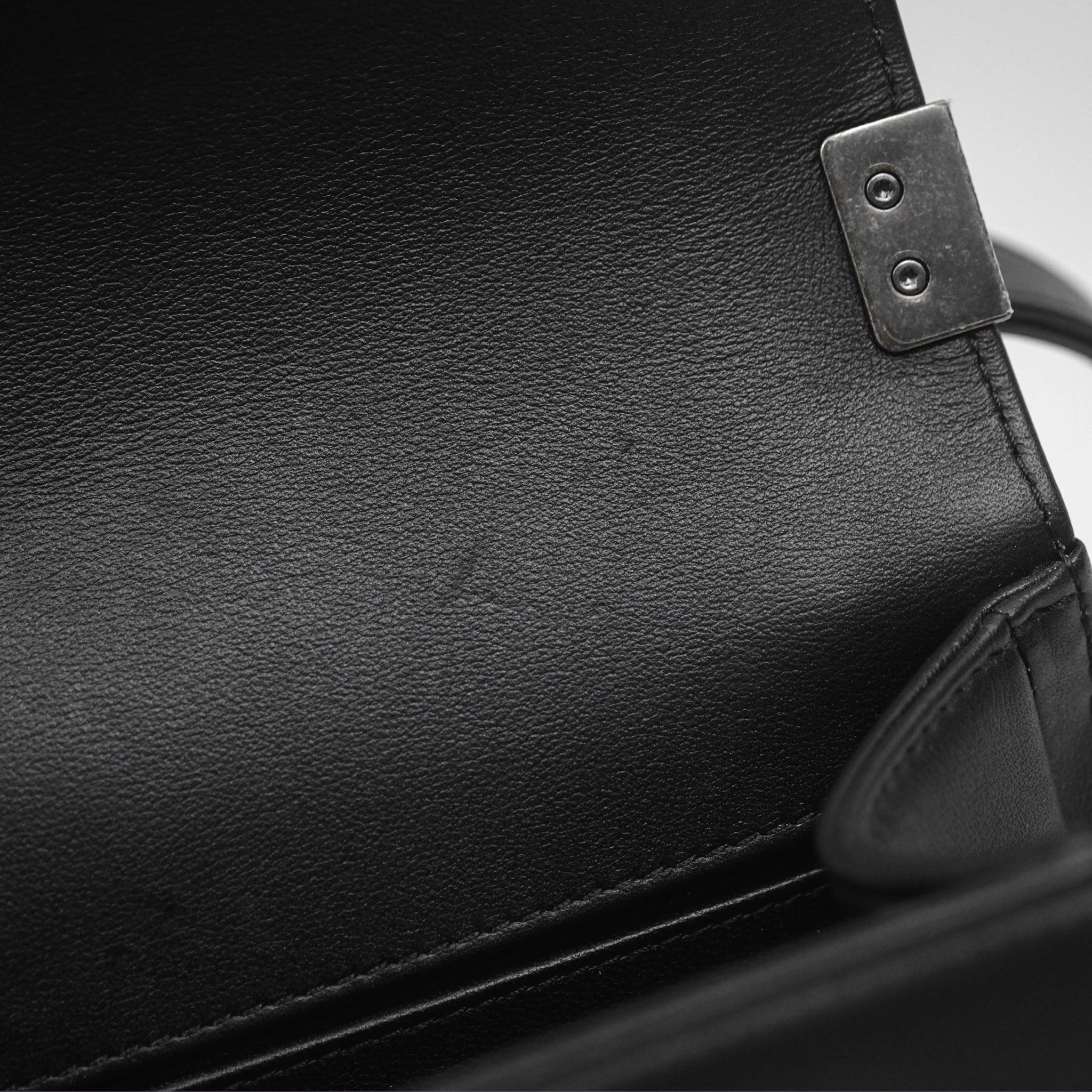 Chanel Boy Quilted Medium Black Calfskin Ruthenium Hardware