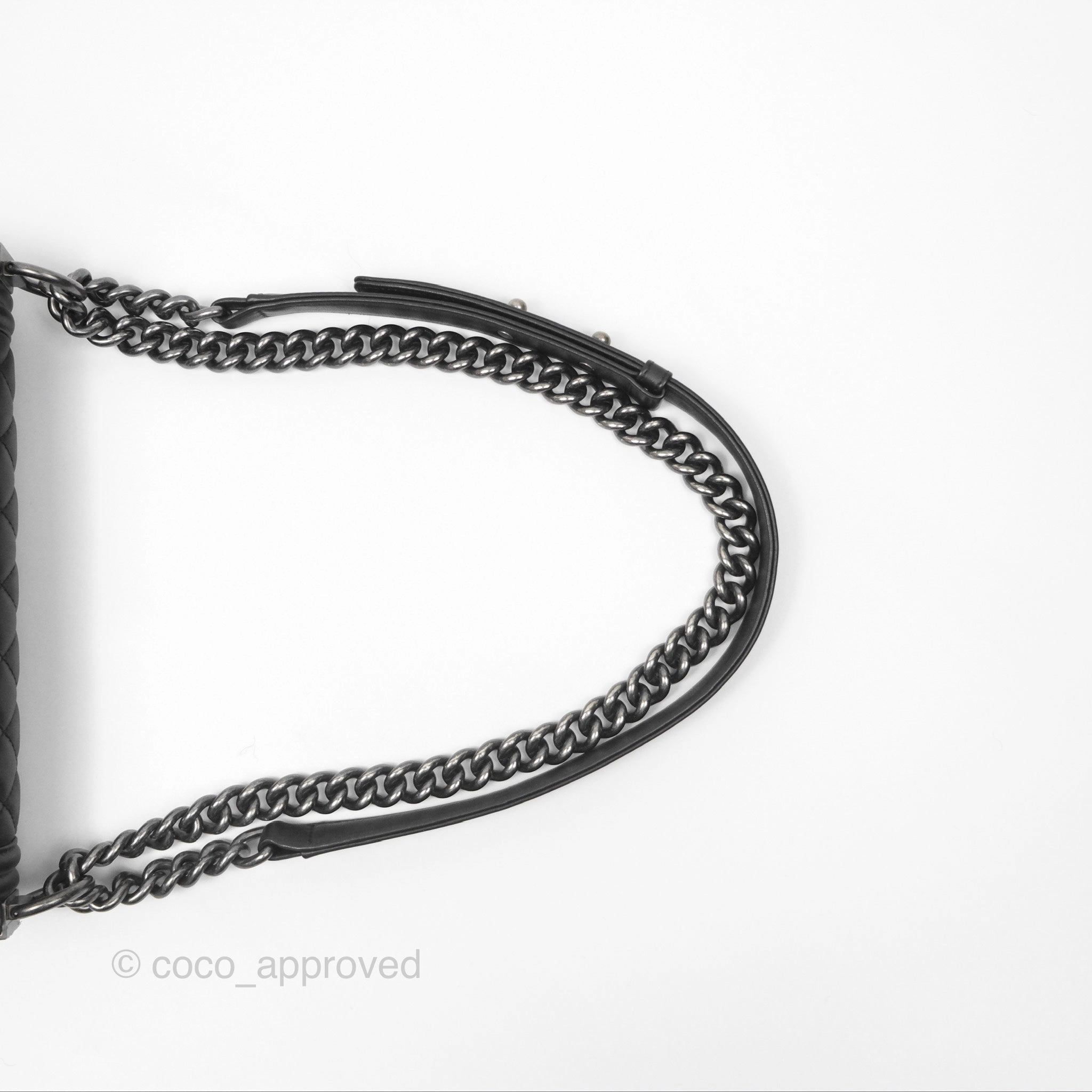 Chanel Boy Quilted Medium Black Calfskin Ruthenium Hardware