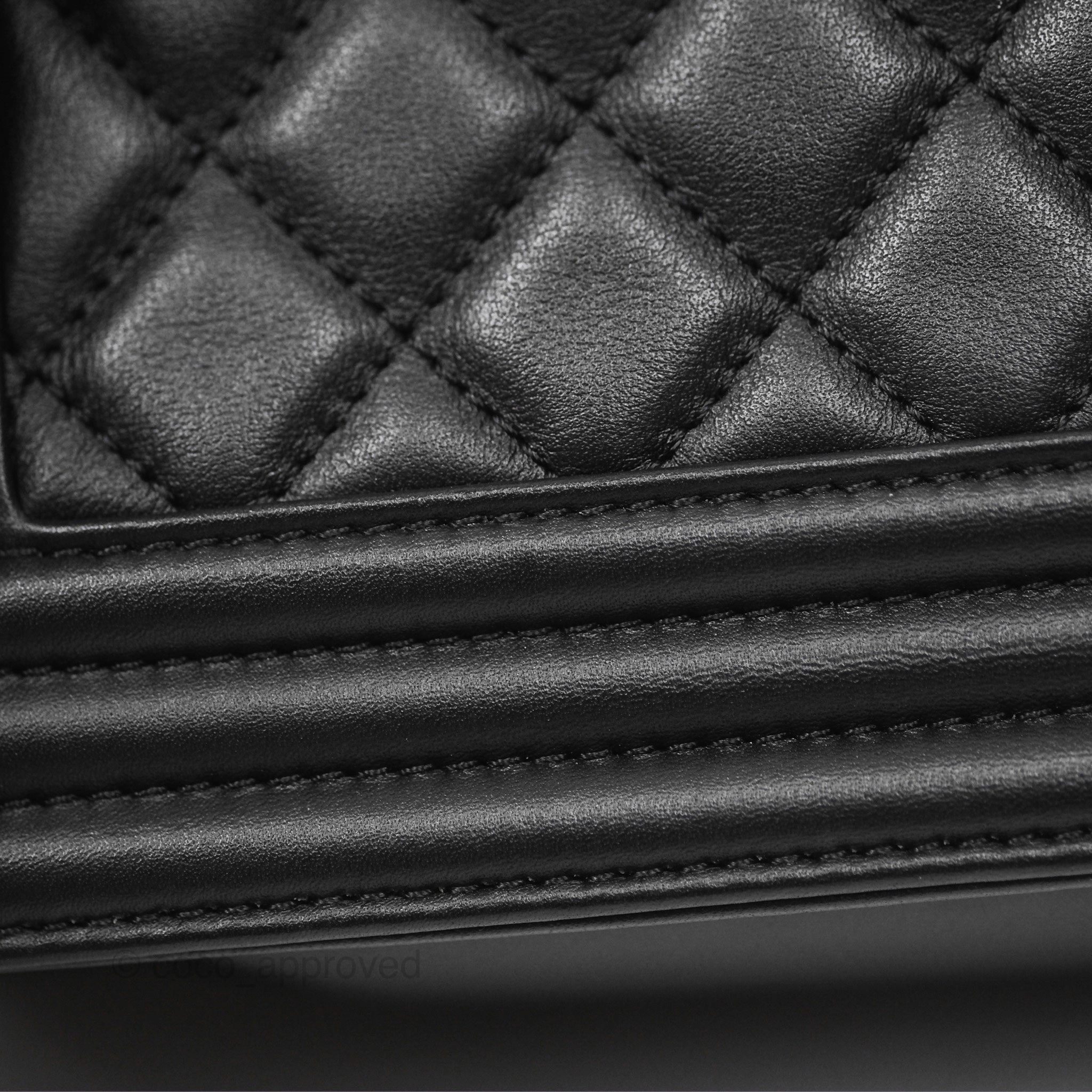 Chanel Boy Quilted Medium Black Calfskin Ruthenium Hardware