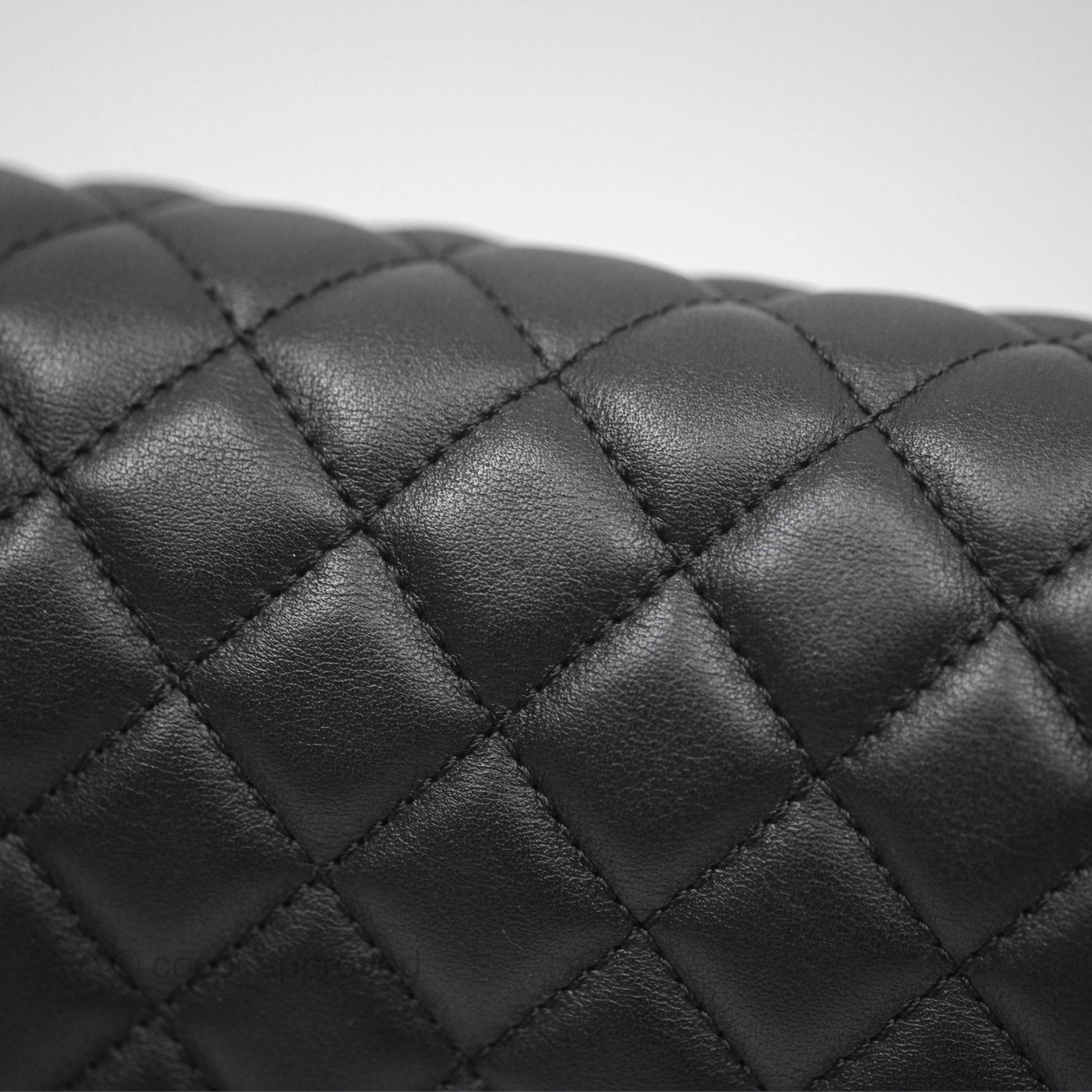 Chanel Boy Quilted Medium Black Calfskin Ruthenium Hardware