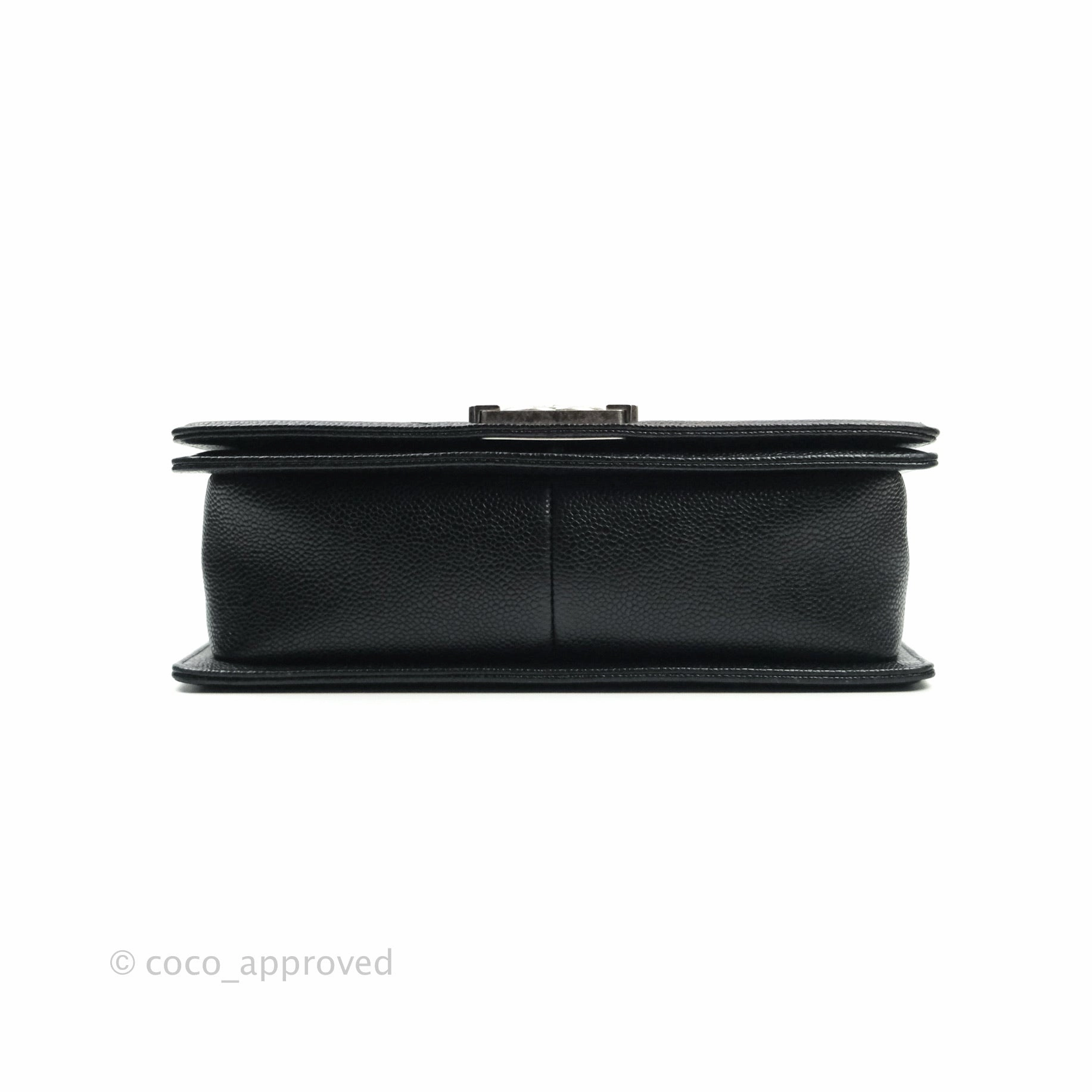 Chanel Boy Quilted Medium Black Caviar Ruthenium Hardware