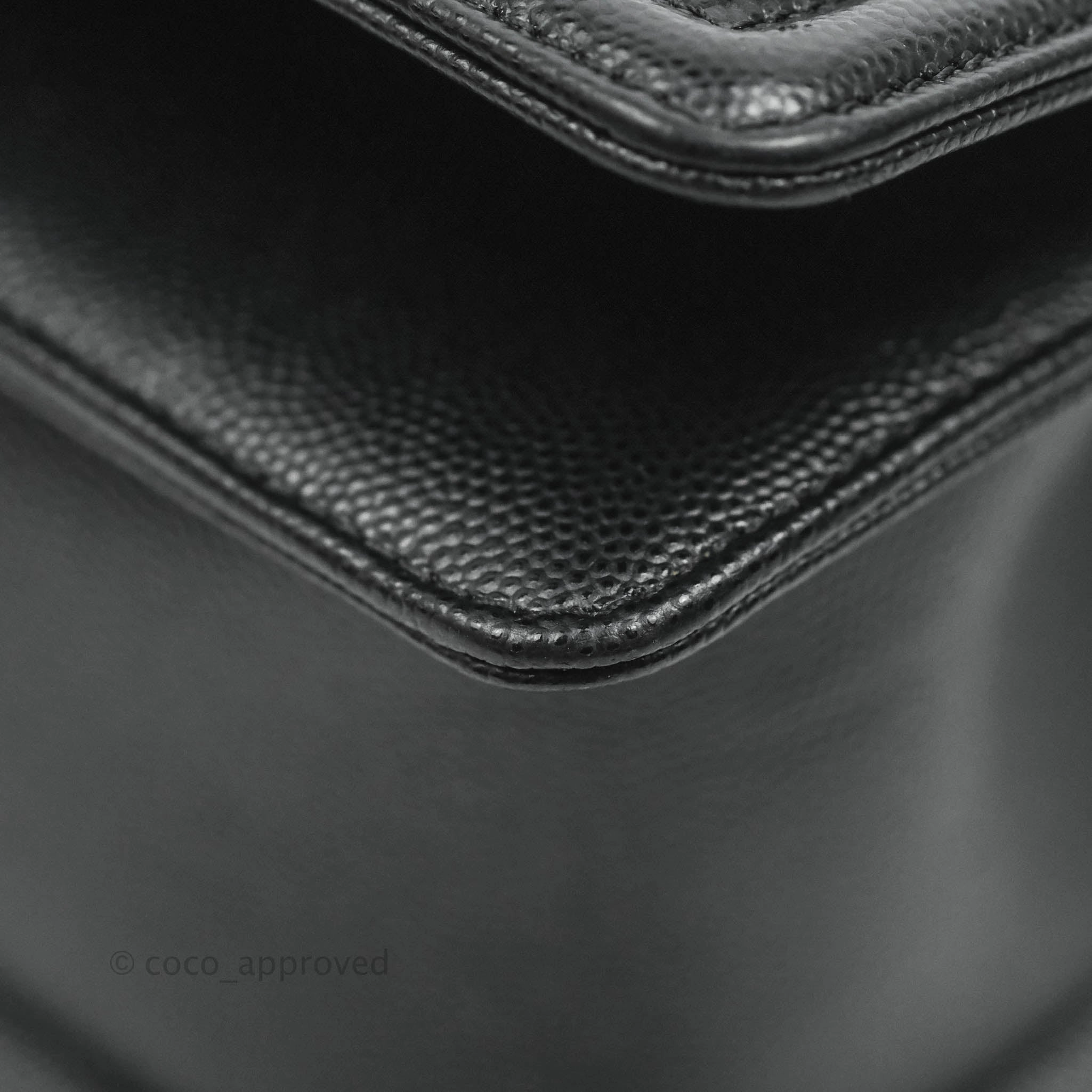 Chanel Boy Quilted Medium Black Caviar Ruthenium Hardware