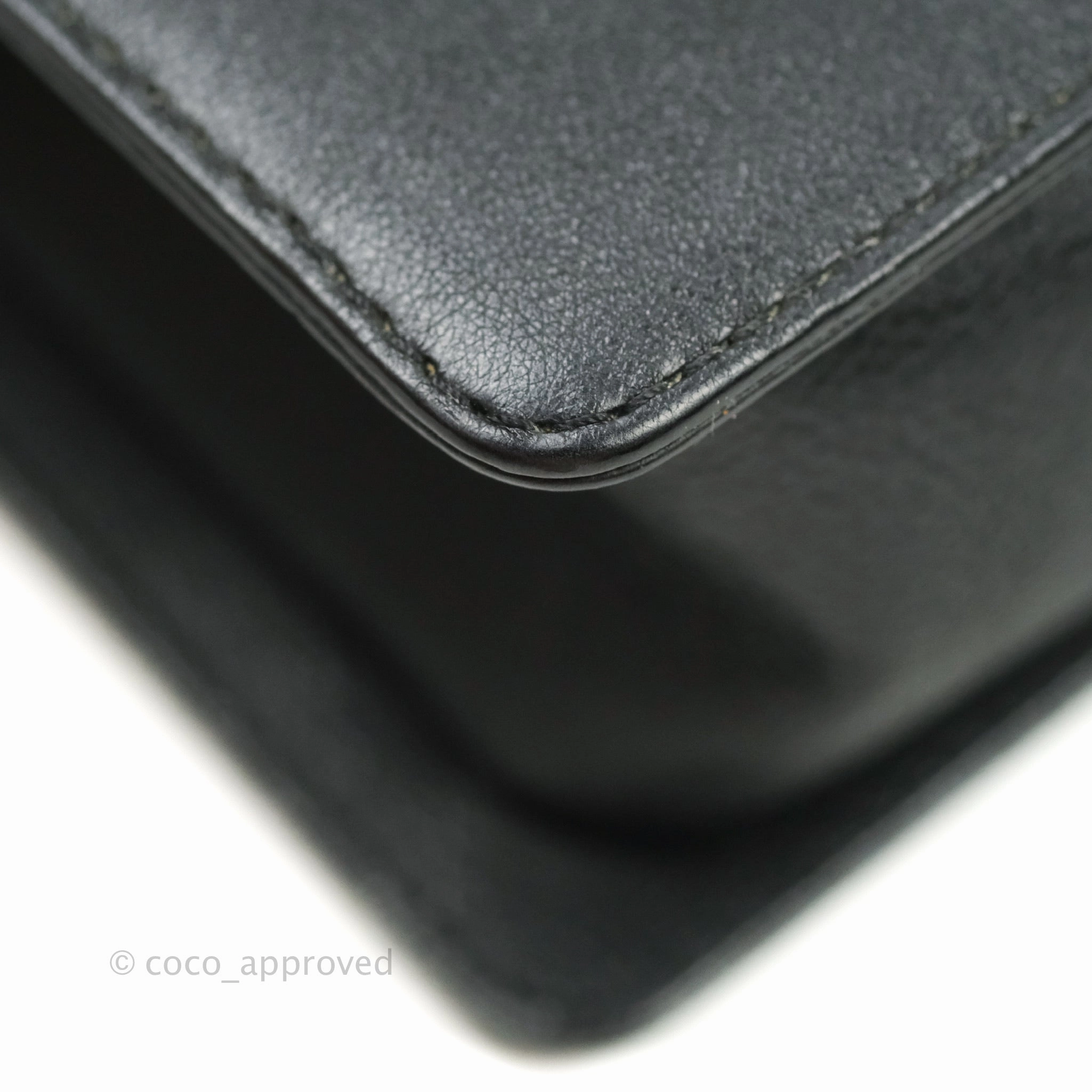 Chanel Boy Quilted Medium Black Grained Calfskin Ruthenium Hardware