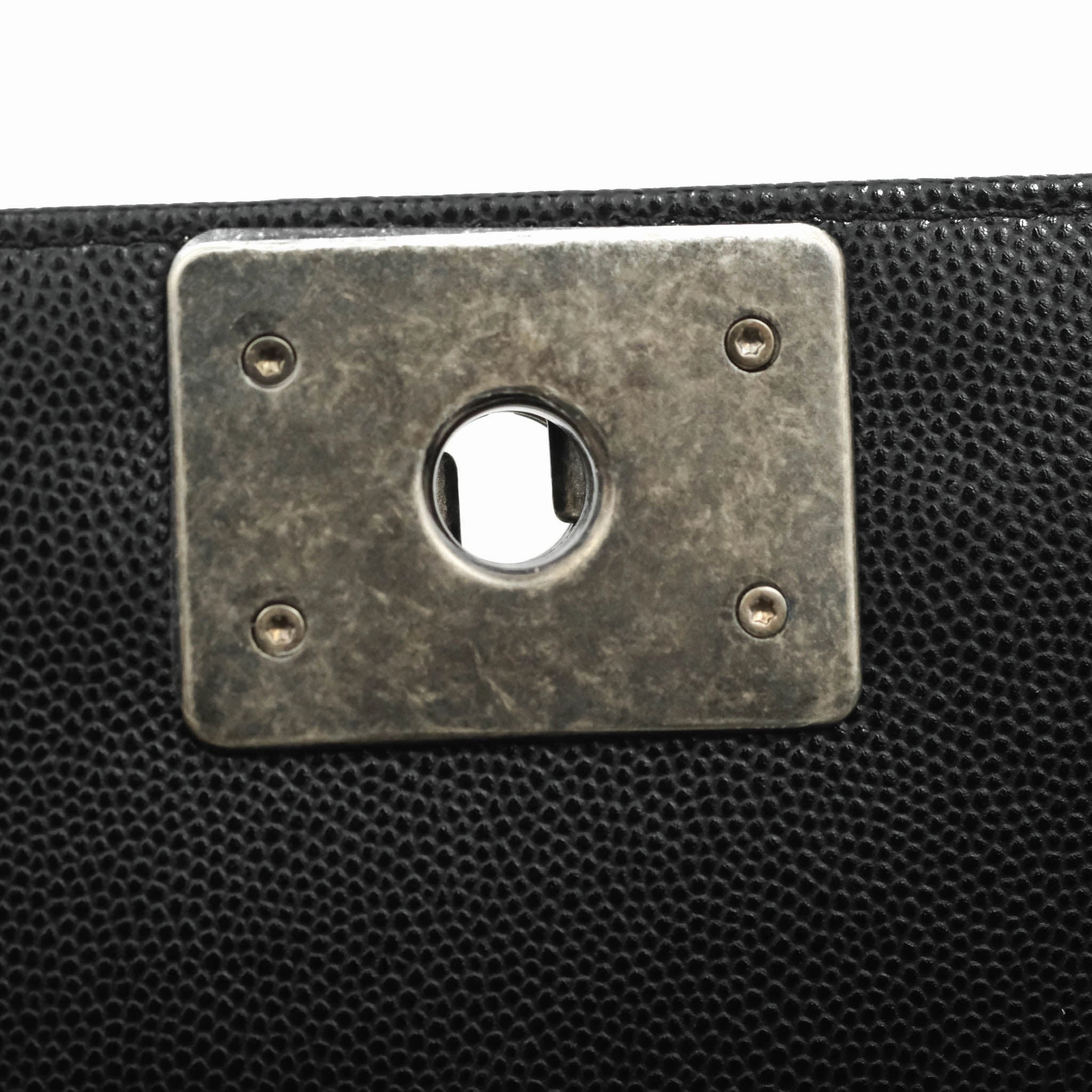 Chanel Boy Quilted Small Black Caviar Ruthenium Hardware