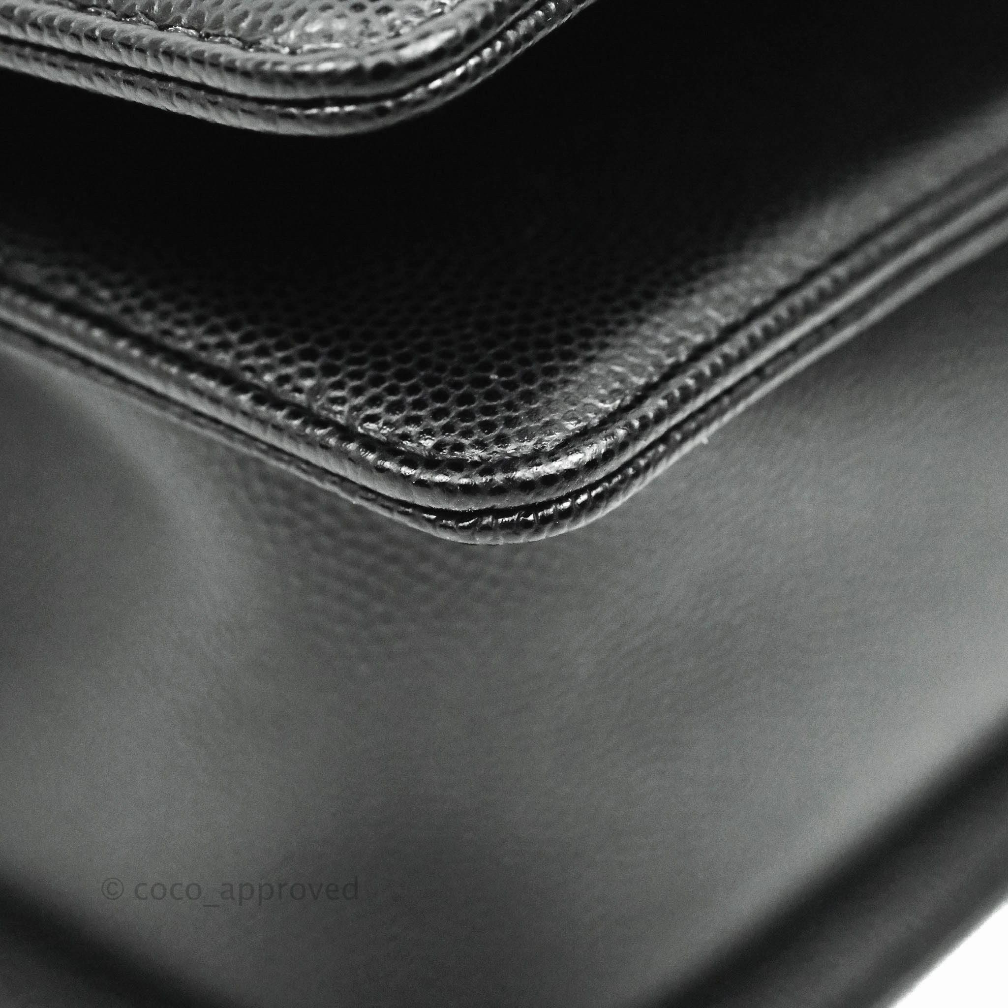 Chanel Boy Quilted Small Black Caviar Ruthenium Hardware