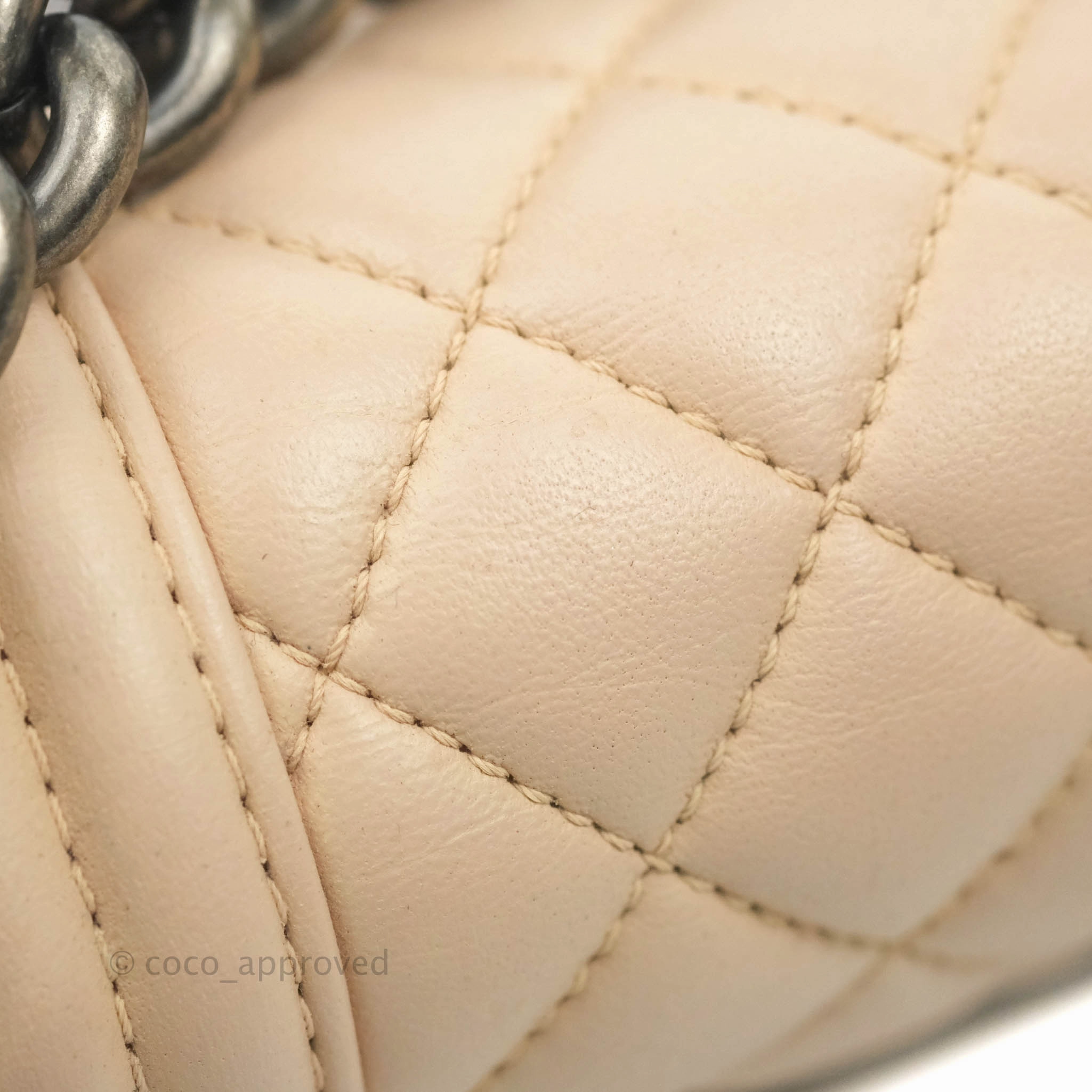 Chanel Boy Small Light Beige Pink Calfskin Ruthenium Hardware