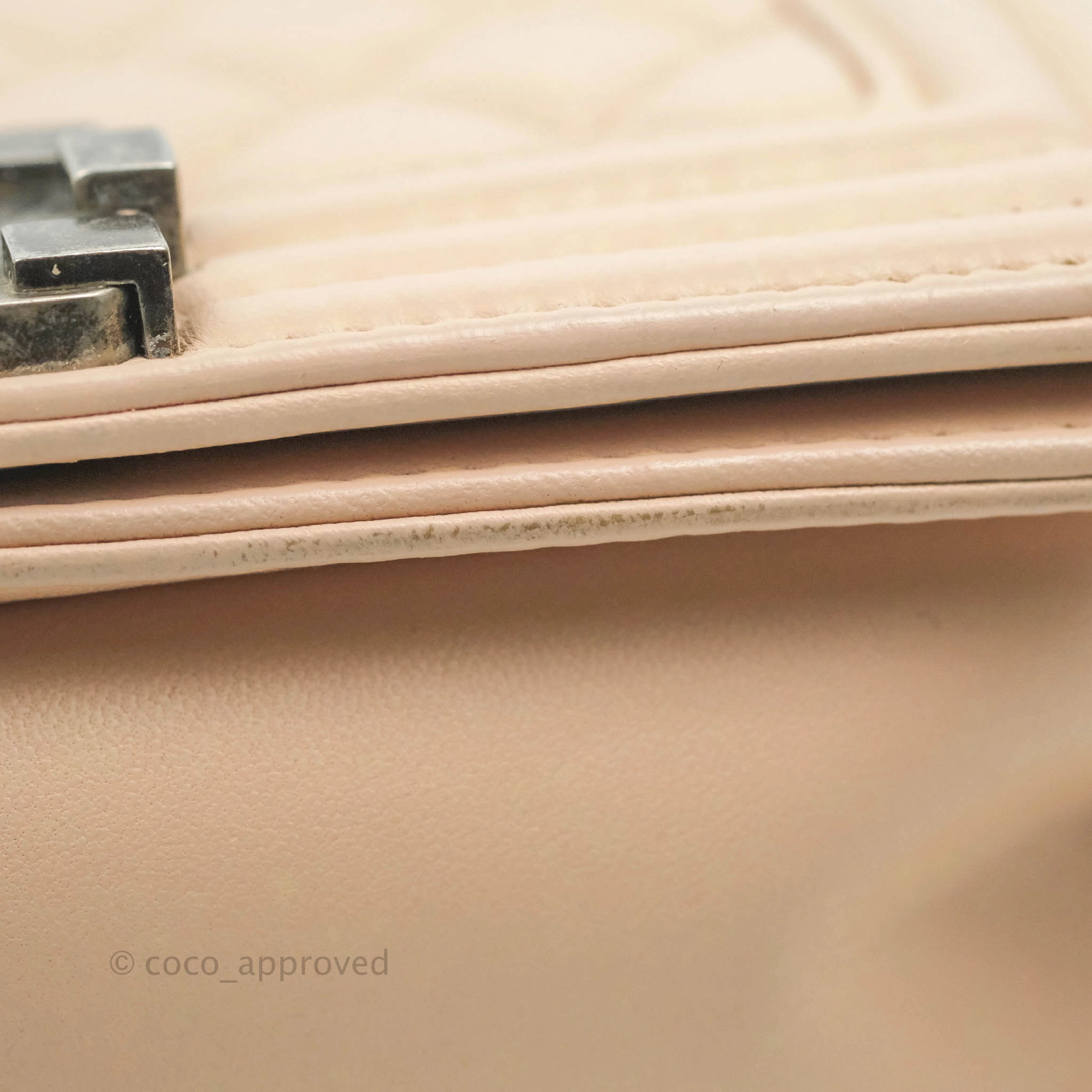 Chanel Boy Small Light Beige Pink Calfskin Ruthenium Hardware
