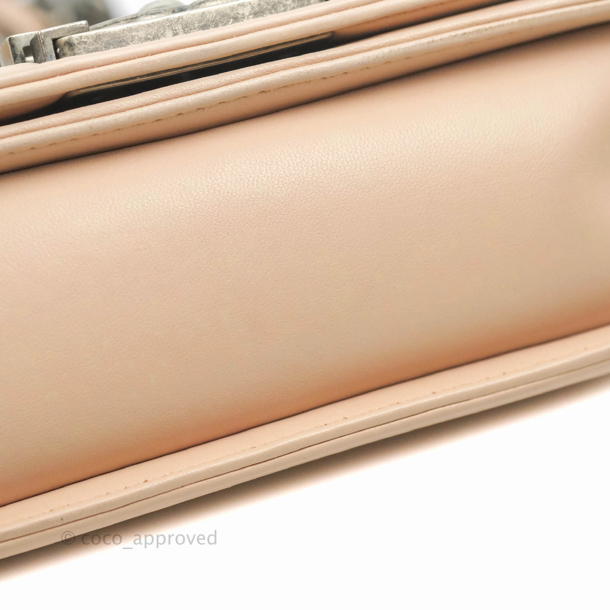 Chanel Boy Small Light Beige Pink Calfskin Ruthenium Hardware