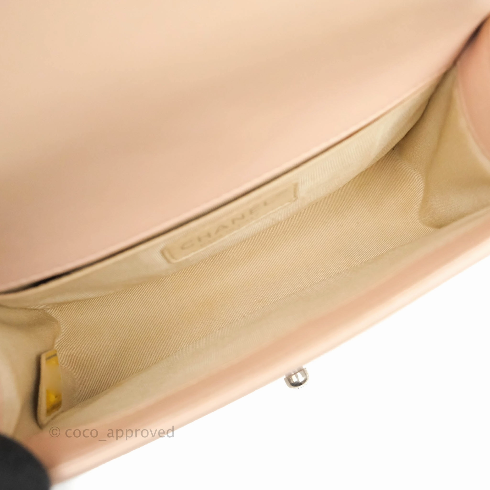 Chanel Boy Small Light Beige Pink Calfskin Ruthenium Hardware