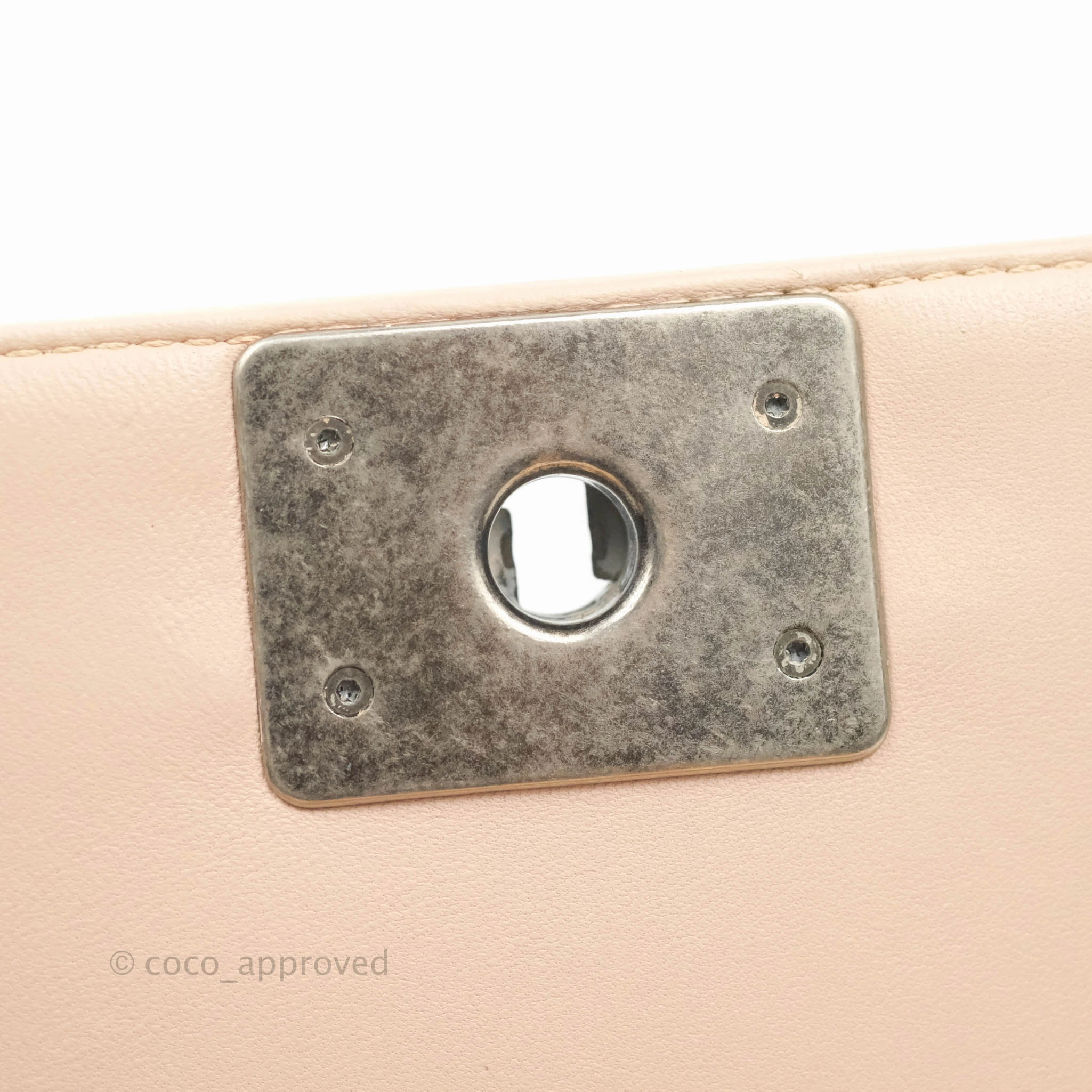 Chanel Boy Small Light Beige Pink Calfskin Ruthenium Hardware