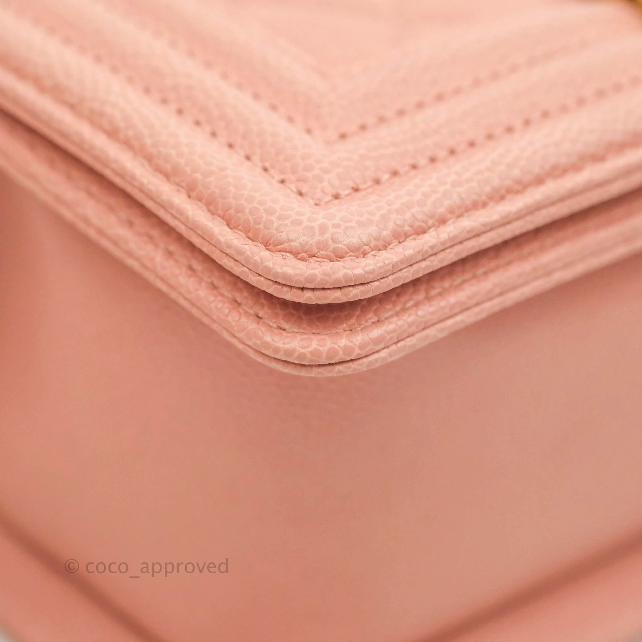 Chanel Boy Small Pink Caviar Gold Hardware