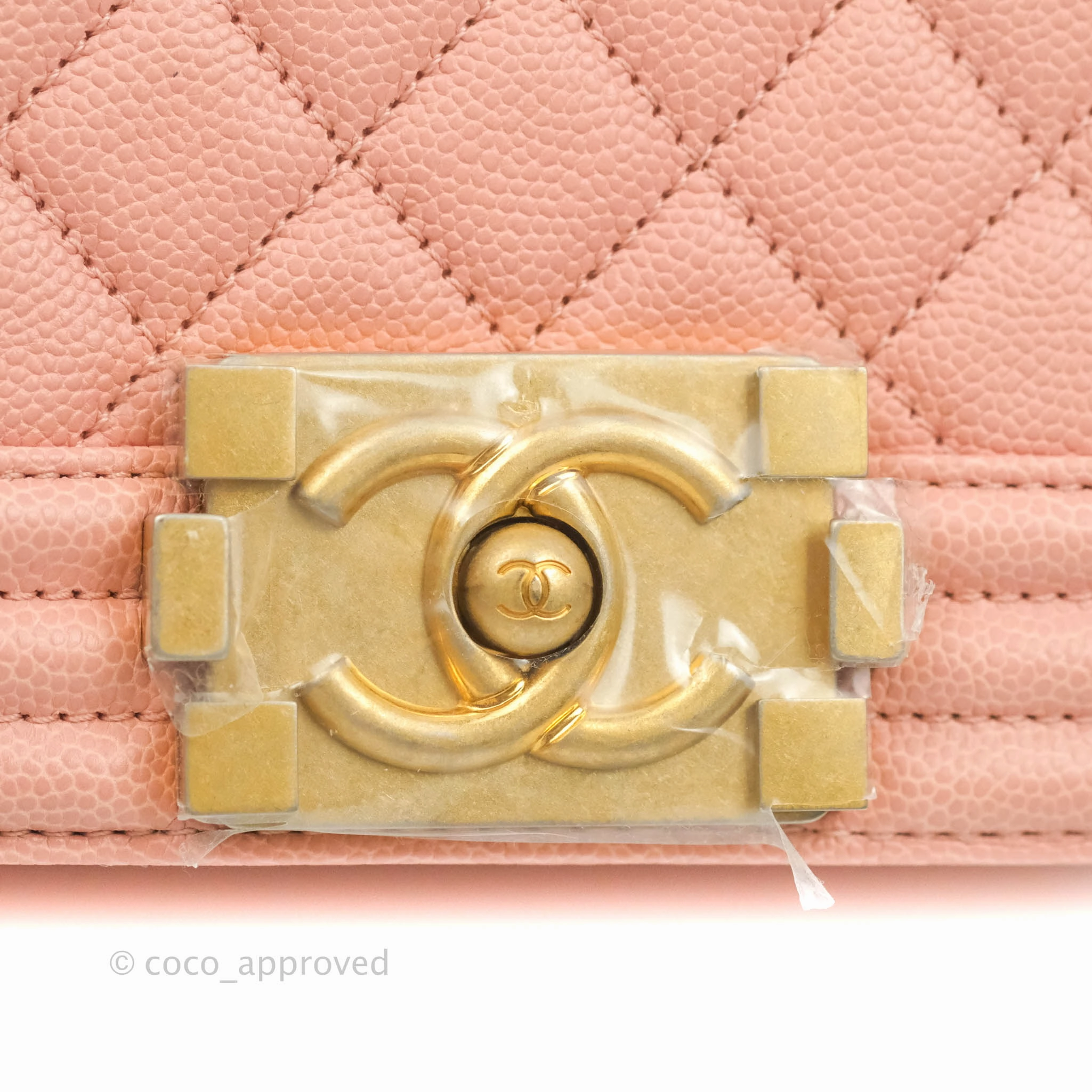 Chanel Boy Small Pink Caviar Gold Hardware