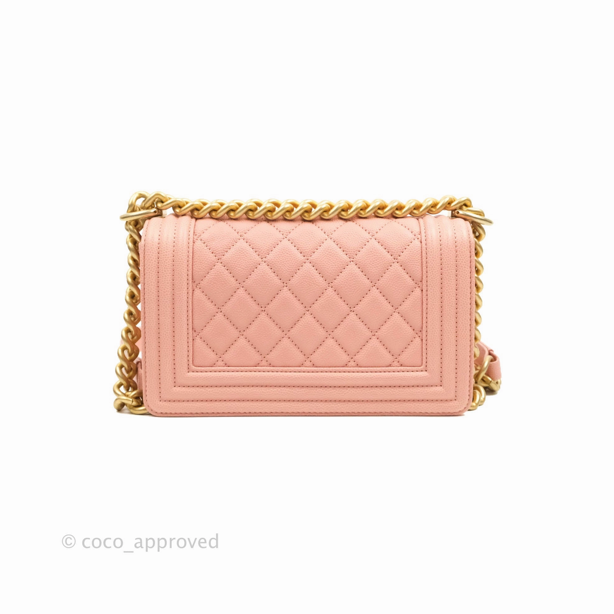 Chanel Boy Small Pink Caviar Gold Hardware