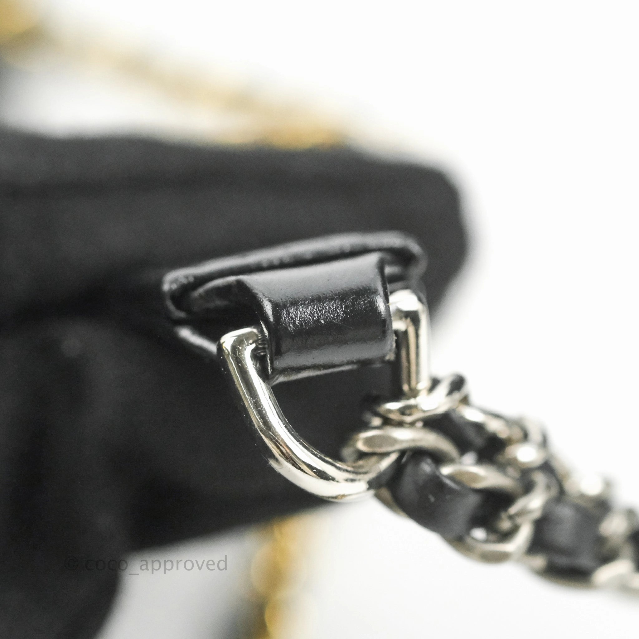 Chanel Calfskin Chevron Small Gabrielle Hobo Black Mixed Hardware