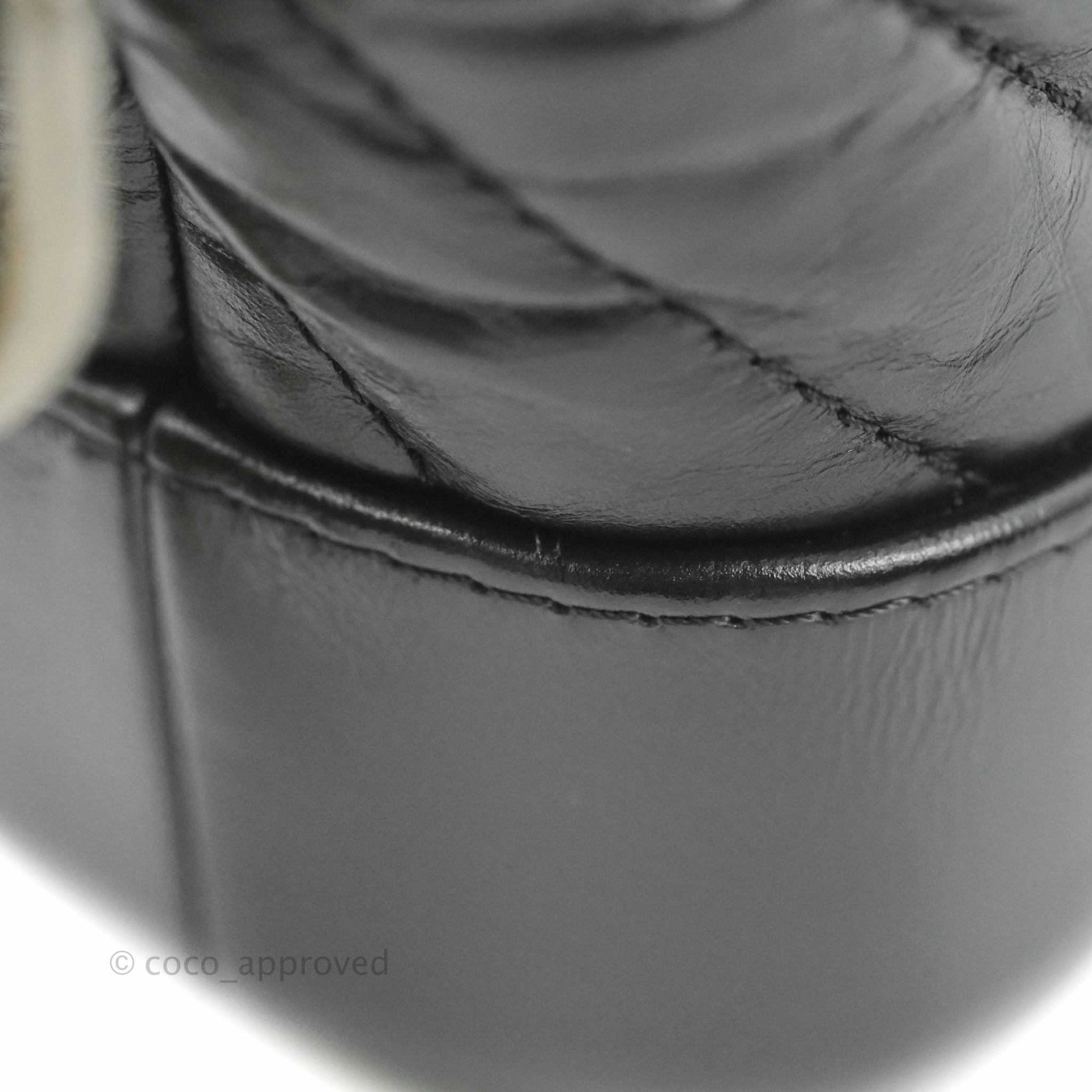 Chanel Calfskin Chevron Small Gabrielle Hobo Black Mixed Hardware
