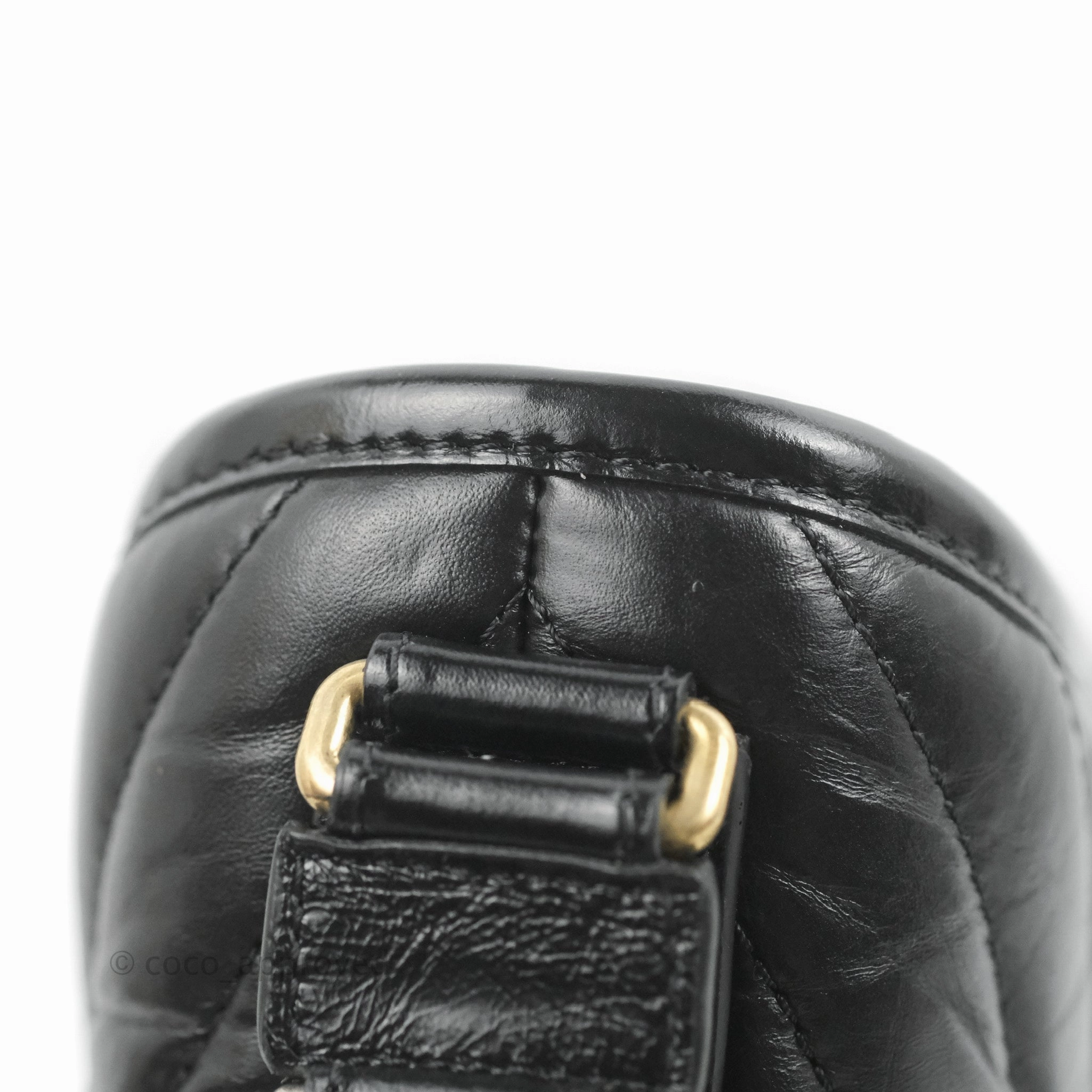 Chanel Calfskin Chevron Small Gabrielle Hobo Black Mixed Hardware