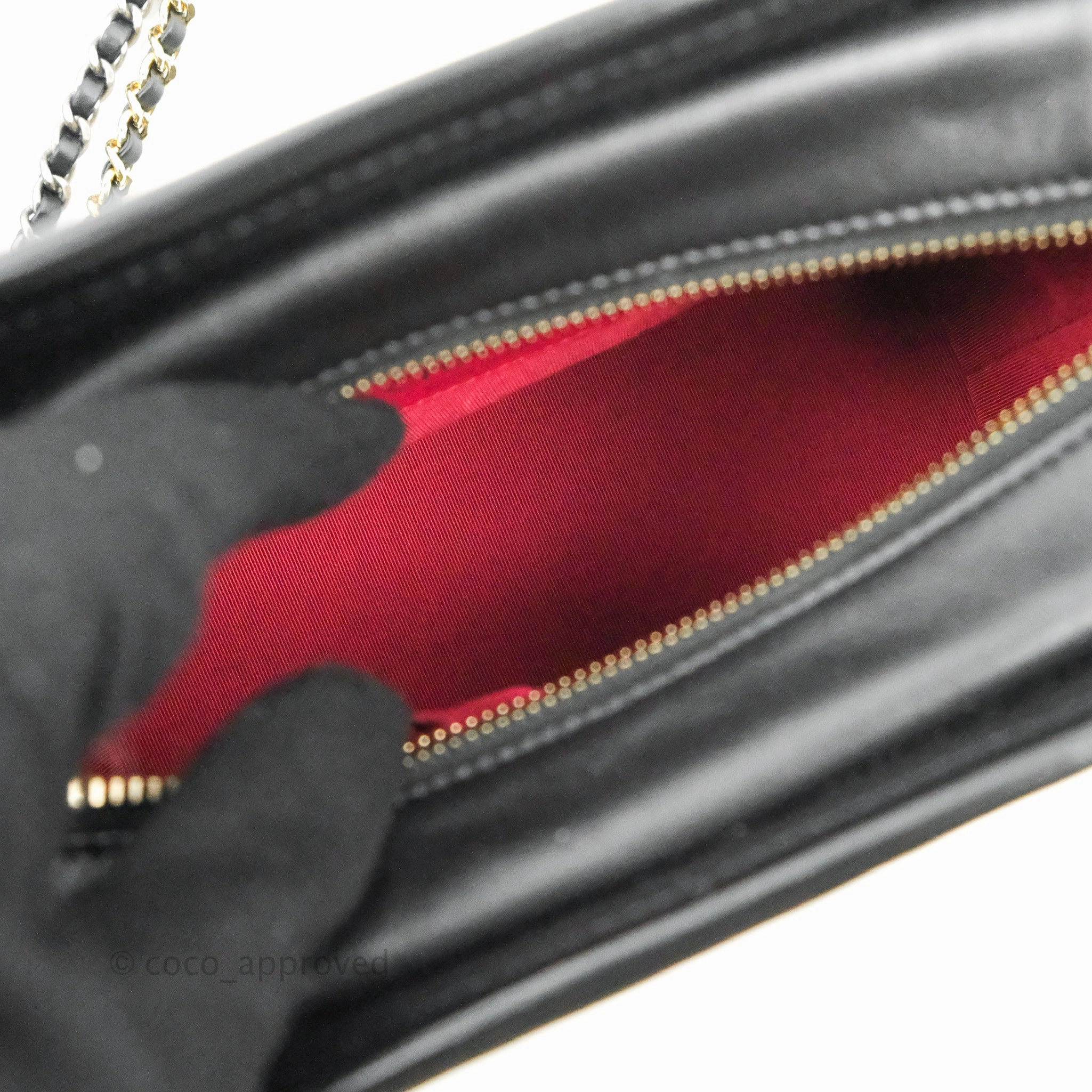 Chanel Calfskin Chevron Small Gabrielle Hobo Black Mixed Hardware