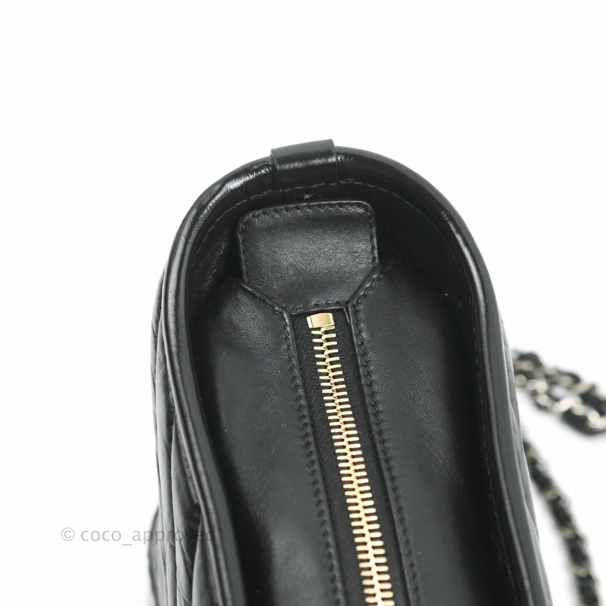 Chanel Calfskin Chevron Small Gabrielle Hobo Black Mixed Hardware
