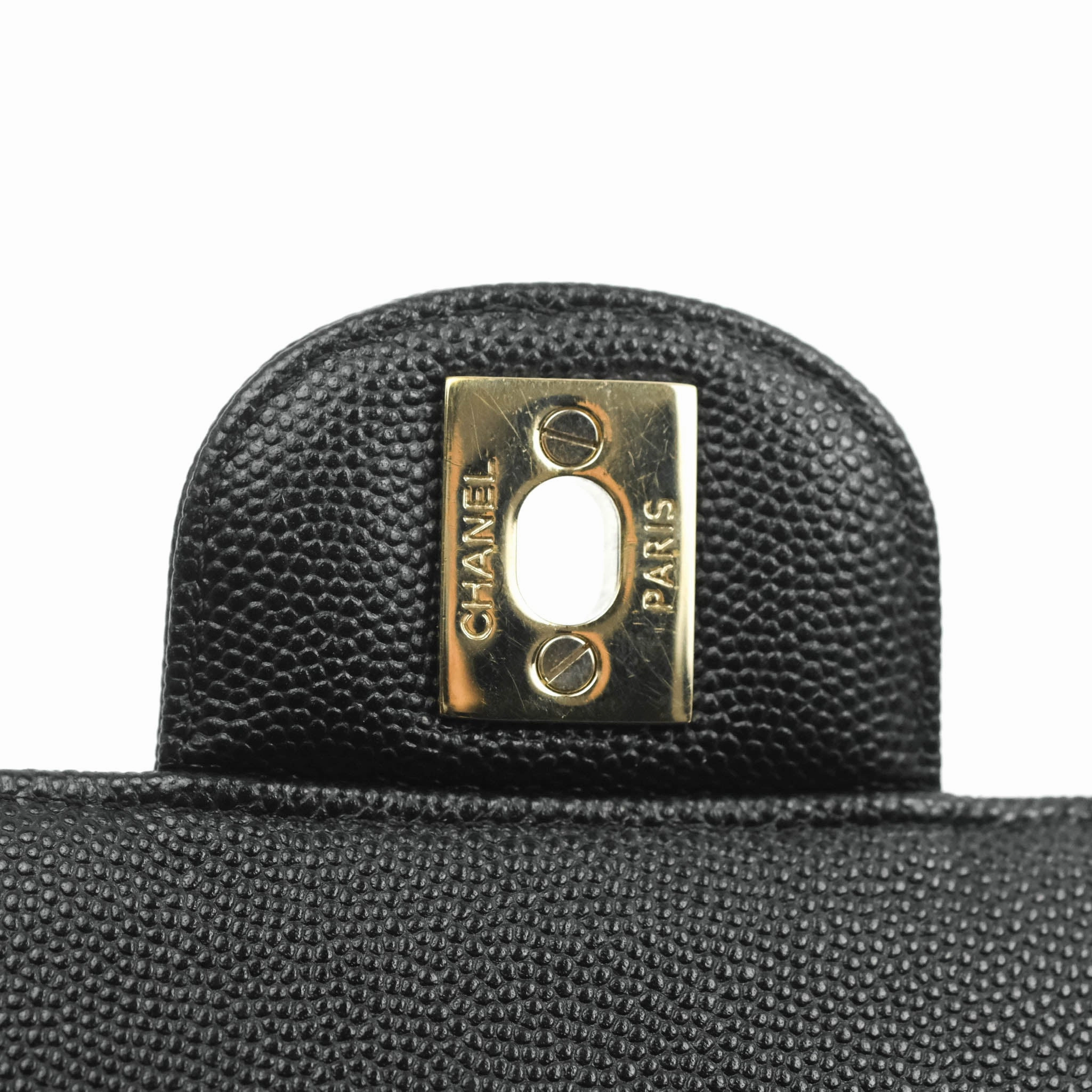 Chanel Chevron Mini Rectangular Flap Black Caviar Gold Hardware