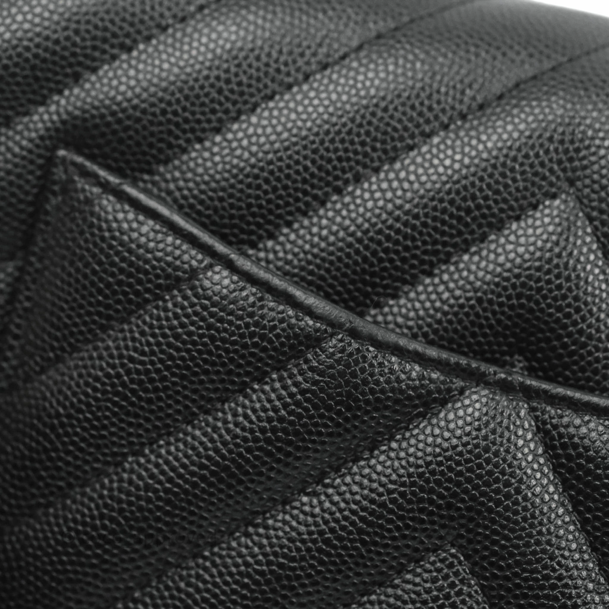 Chanel Chevron Mini Rectangular Flap Black Caviar Gold Hardware