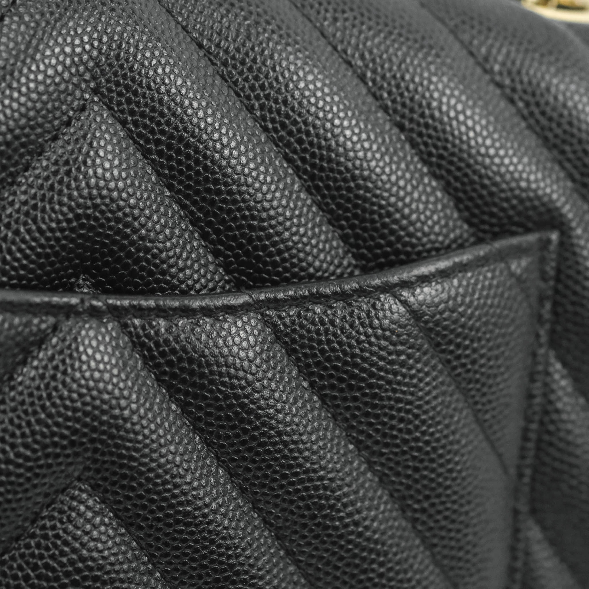 Chanel Chevron Mini Rectangular Flap Black Caviar Gold Hardware
