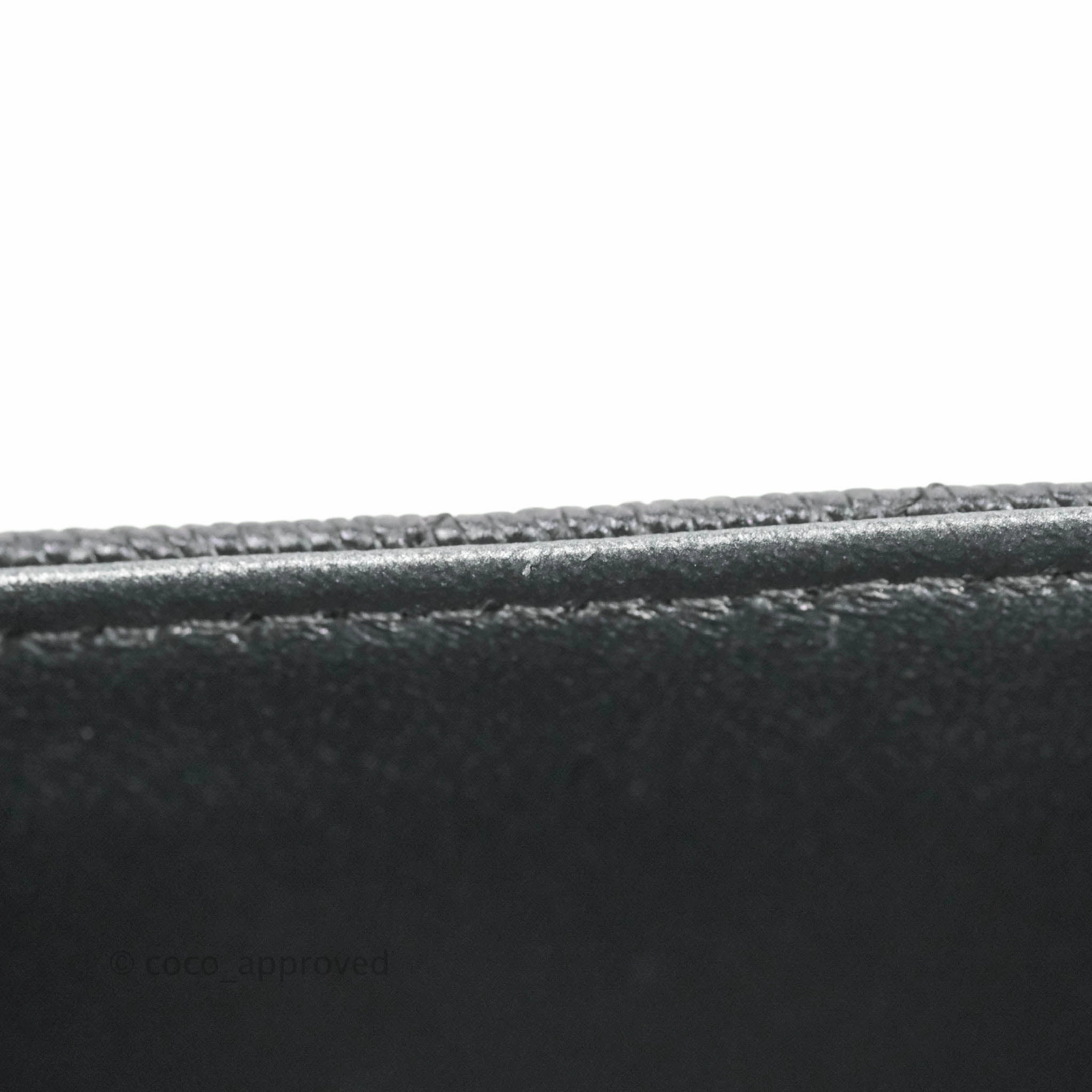 Chanel Chevron Mini Rectangular Flap Iridescent Black Caviar Ruthenium Hardware 17B