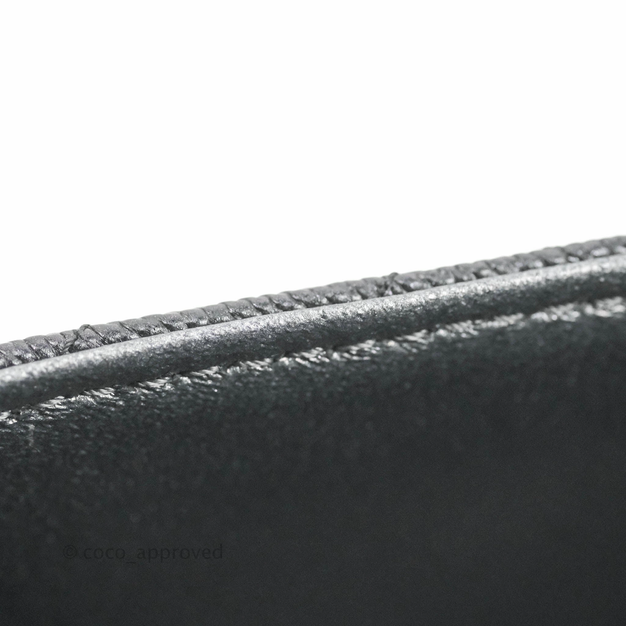 Chanel Chevron Mini Rectangular Flap Iridescent Black Caviar Ruthenium Hardware 17B