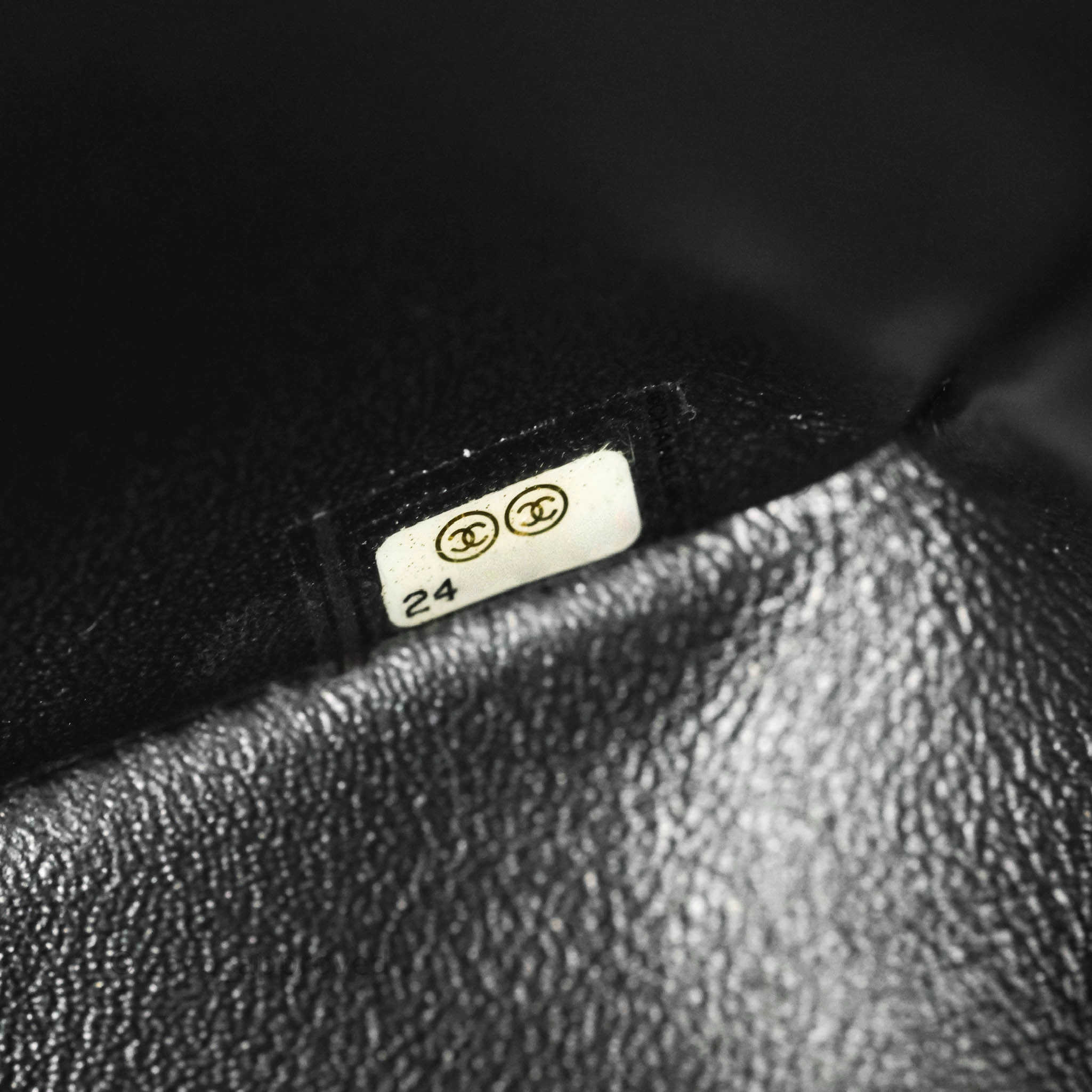 Chanel Chevron Mini Rectangular Flap Iridescent Black Caviar Ruthenium Hardware