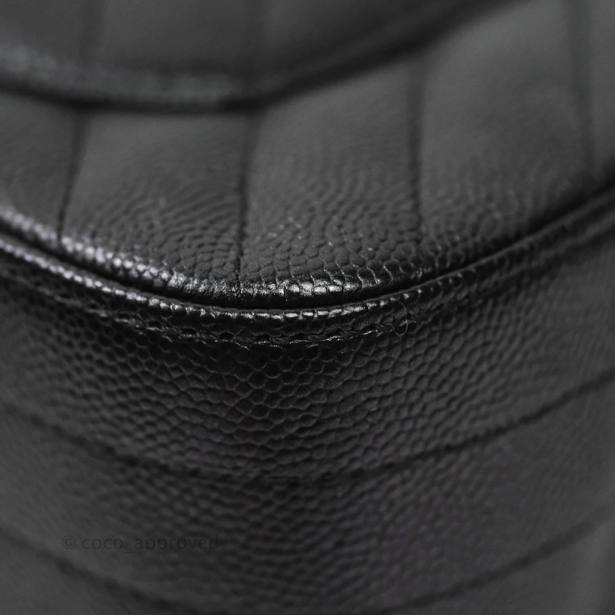 Chanel Chevron Mini Rectangular Flap Iridescent Black Caviar Ruthenium Hardware