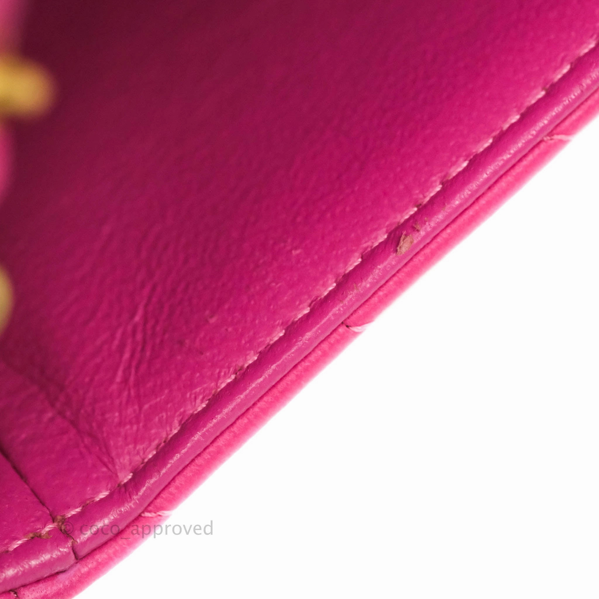 Chanel Chevron Mini Rectangular Flap Pink Lambskin Gold Hardware