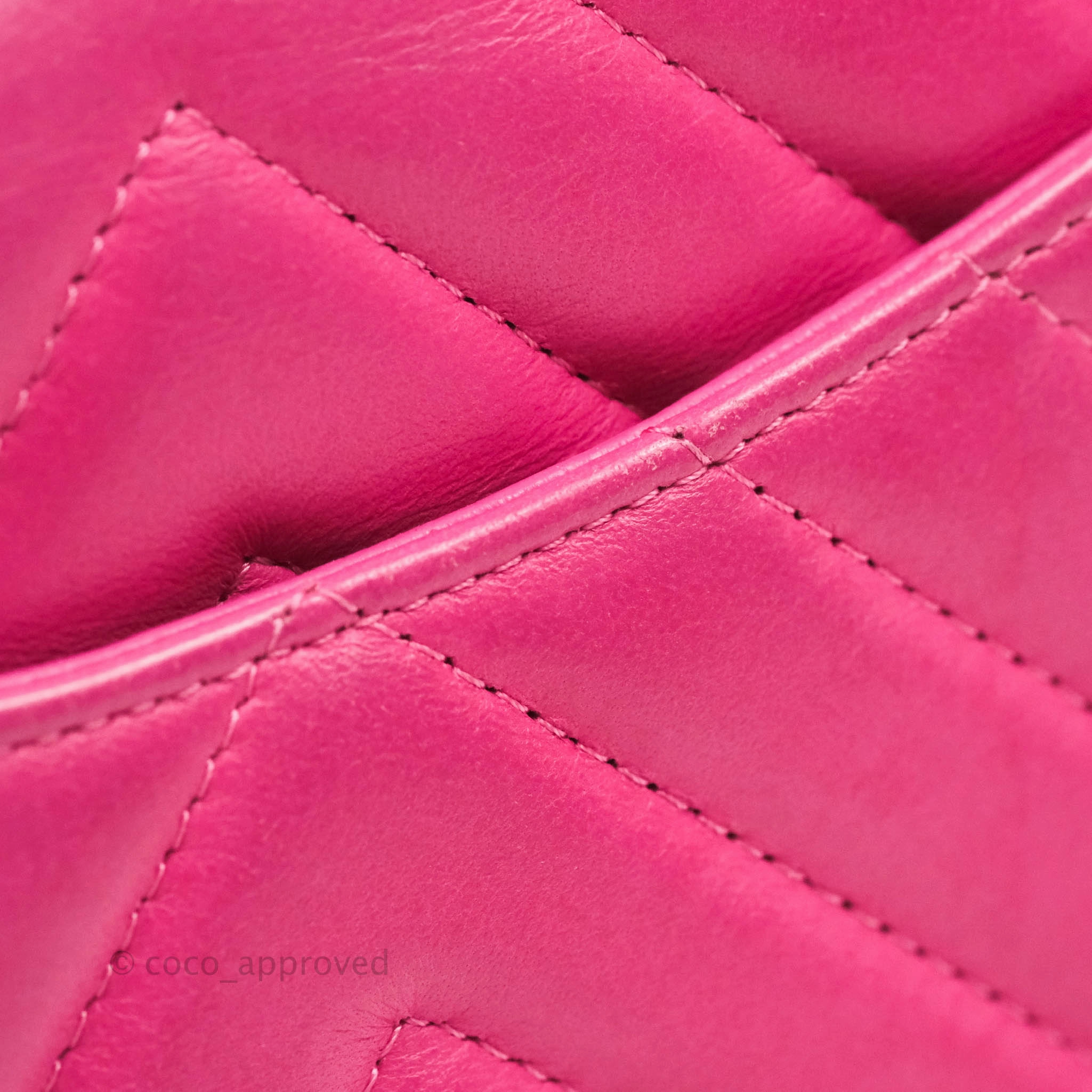 Chanel Chevron Mini Rectangular Flap Pink Lambskin Gold Hardware
