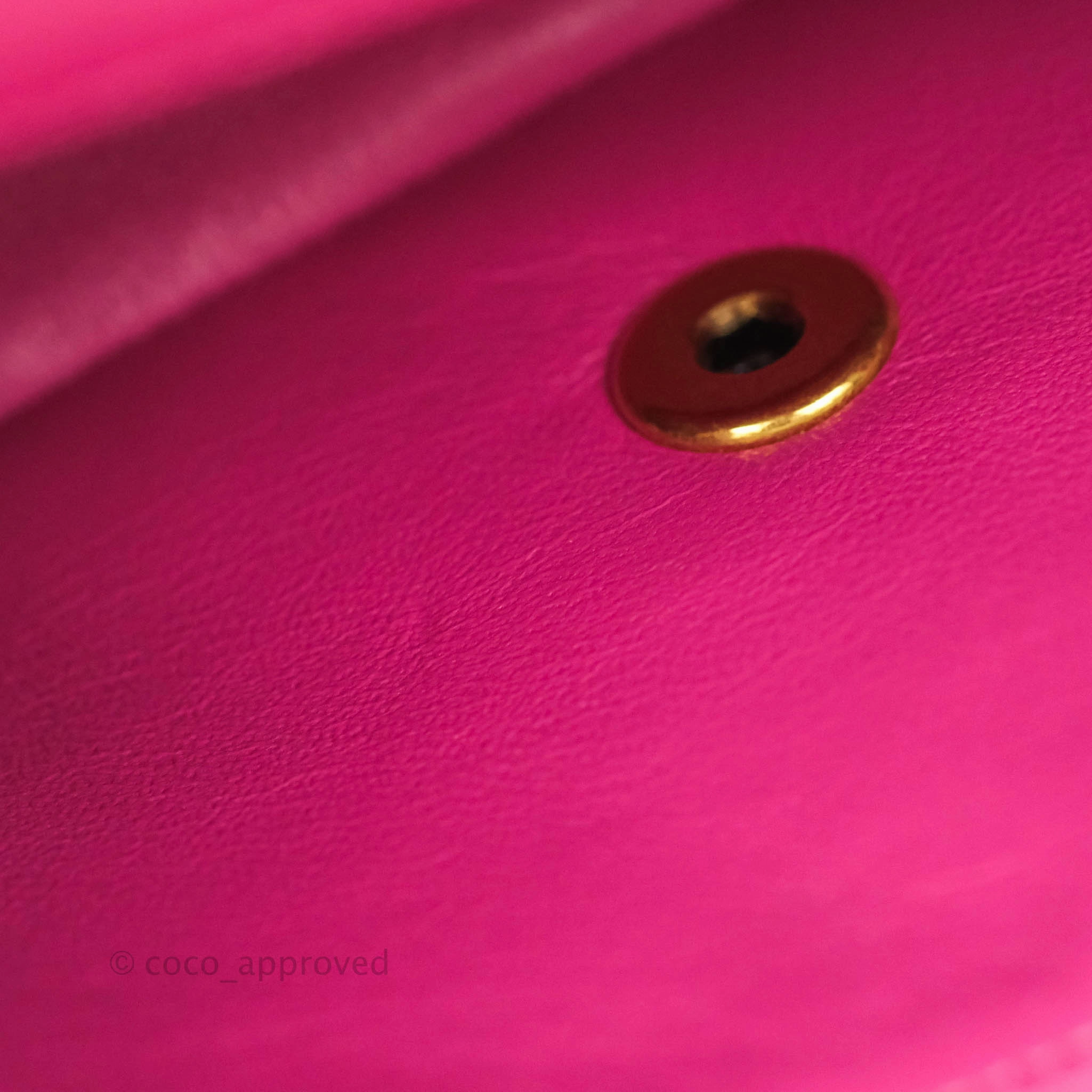 Chanel Chevron Mini Rectangular Flap Pink Lambskin Gold Hardware